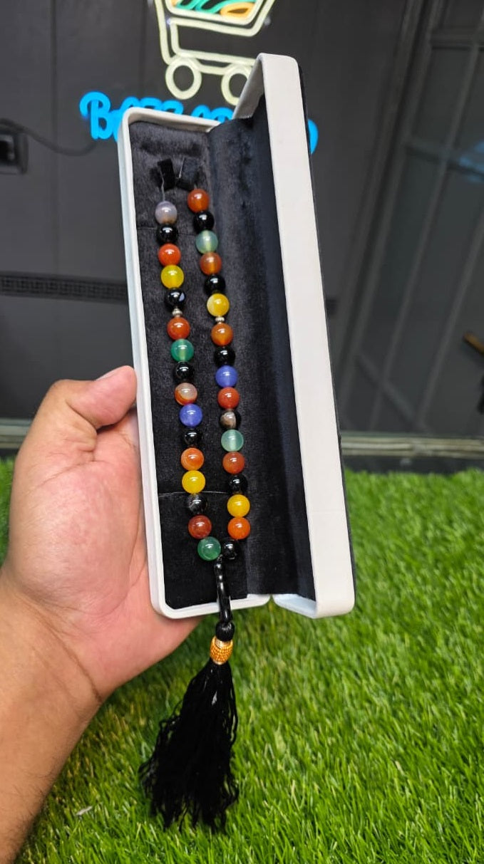 Natural Aqeeq Tasbeeh 33 Beads