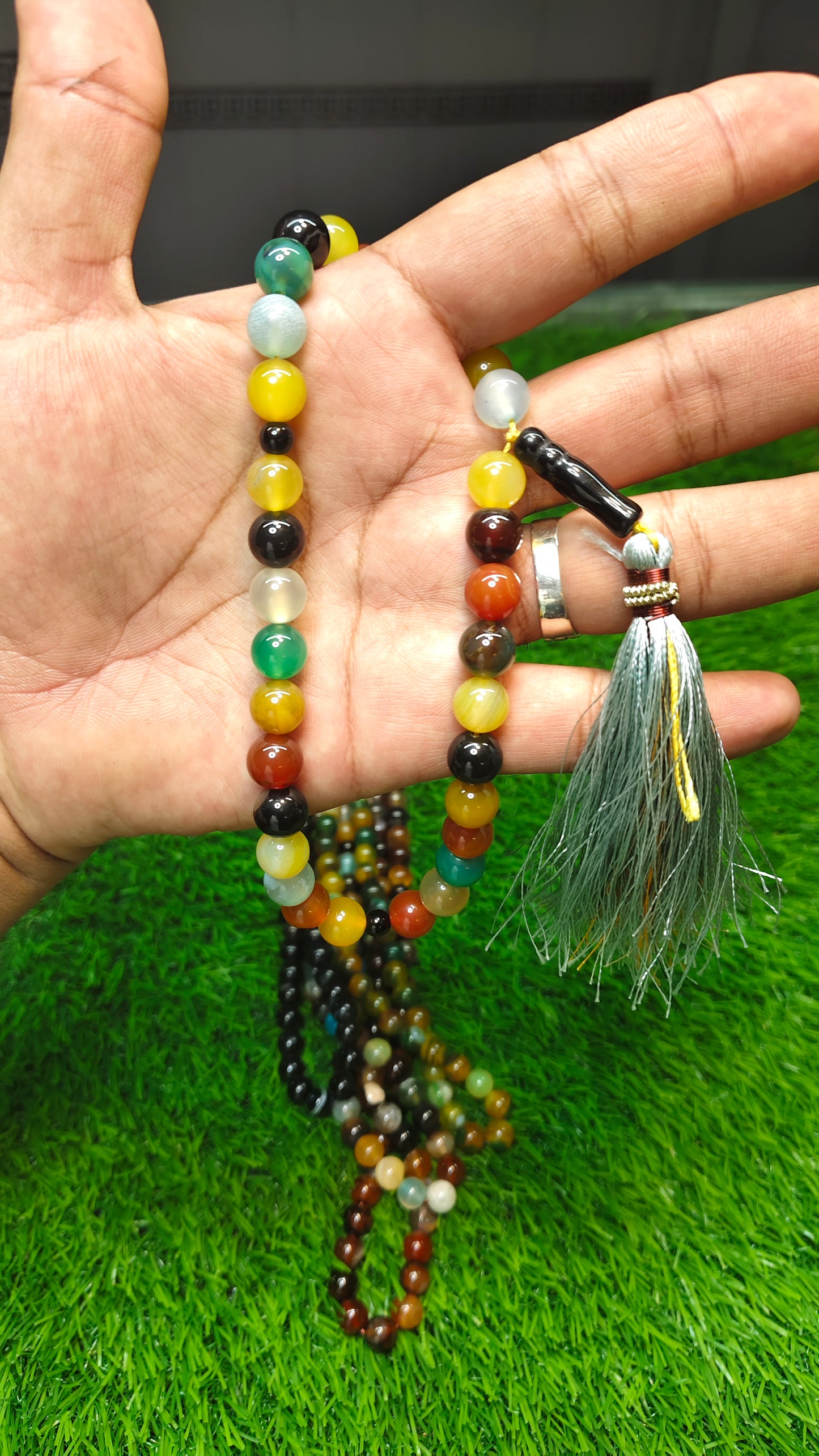 Agate (Aqeeqs) tasbeeh/tasbih - original stone tasbeeh 10 mm 33 beads