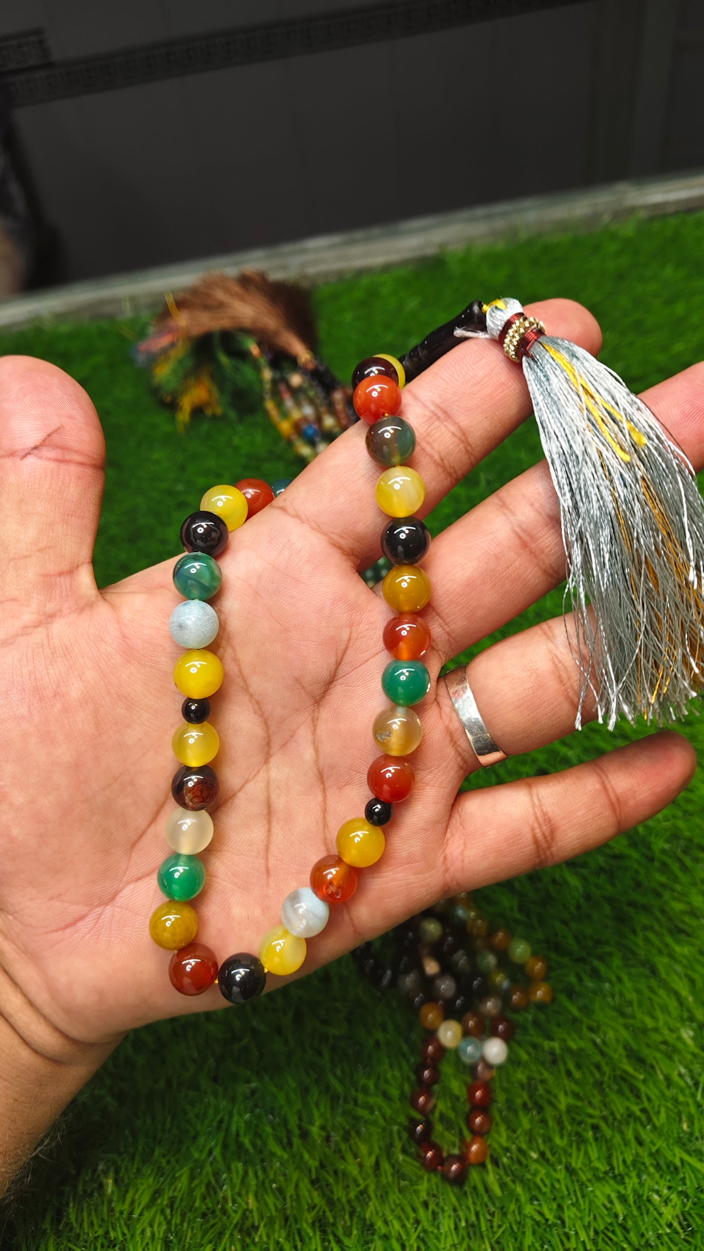 Agate (Aqeeqs) tasbeeh/tasbih - original stone tasbeeh 10 mm 33 beads