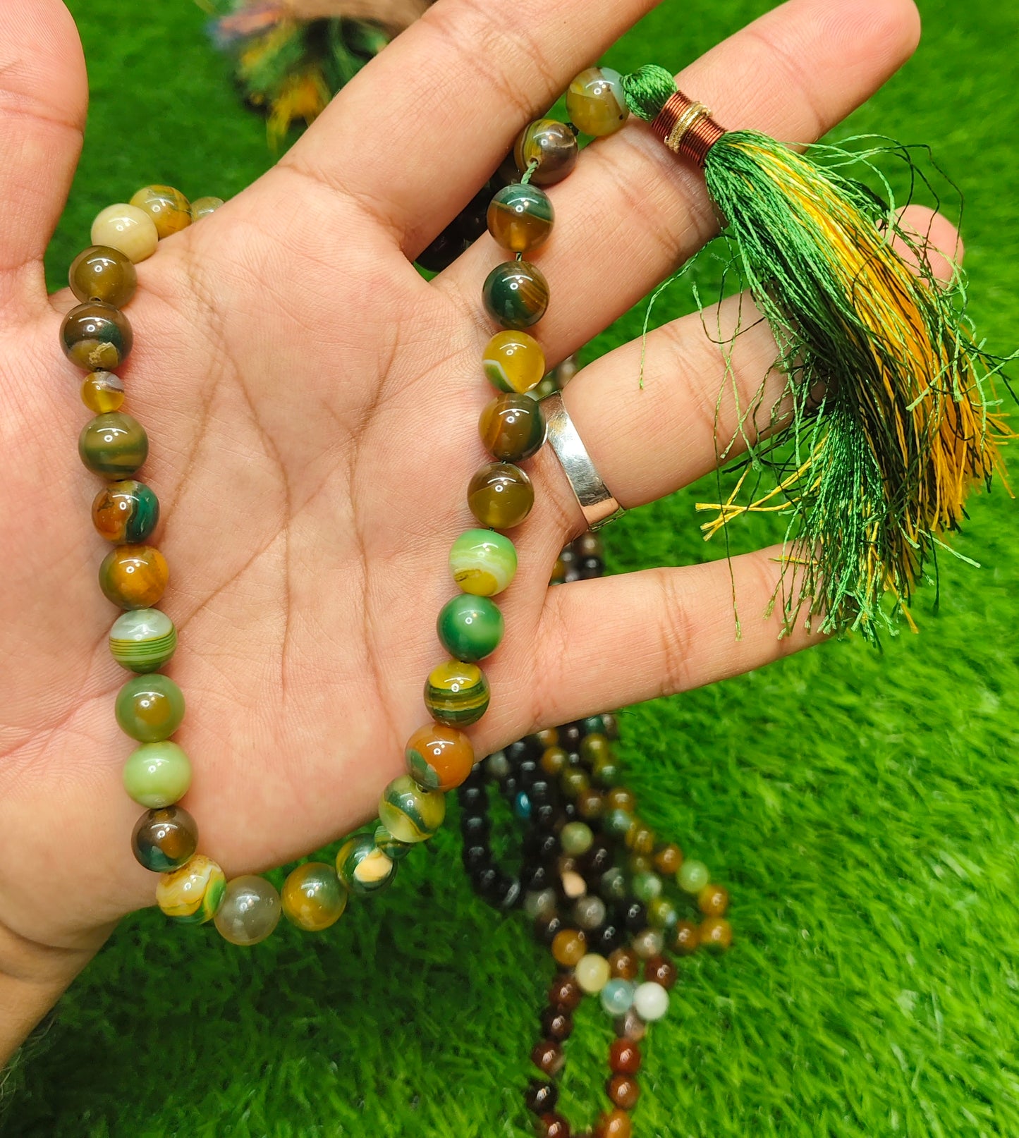 Agate (Aqeeqs) tasbeeh/tasbih - original stone tasbeeh 10 mm 33 beads