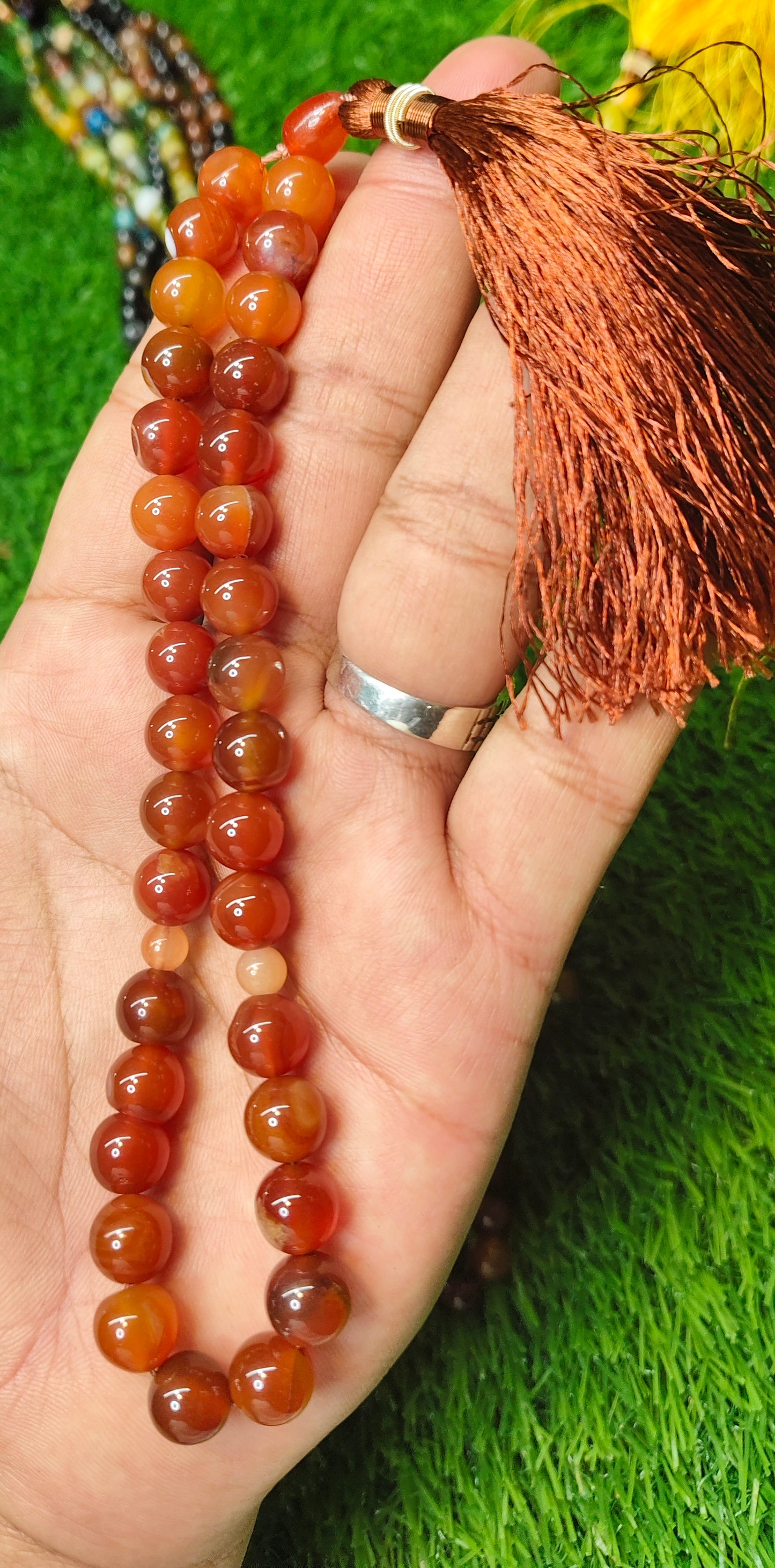 Agate (Aqeeqs) tasbeeh/tasbih - original stone tasbeeh 10 mm 33 beads