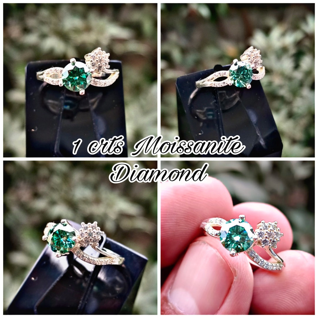 1 CRT Moissanite Turkish Ring