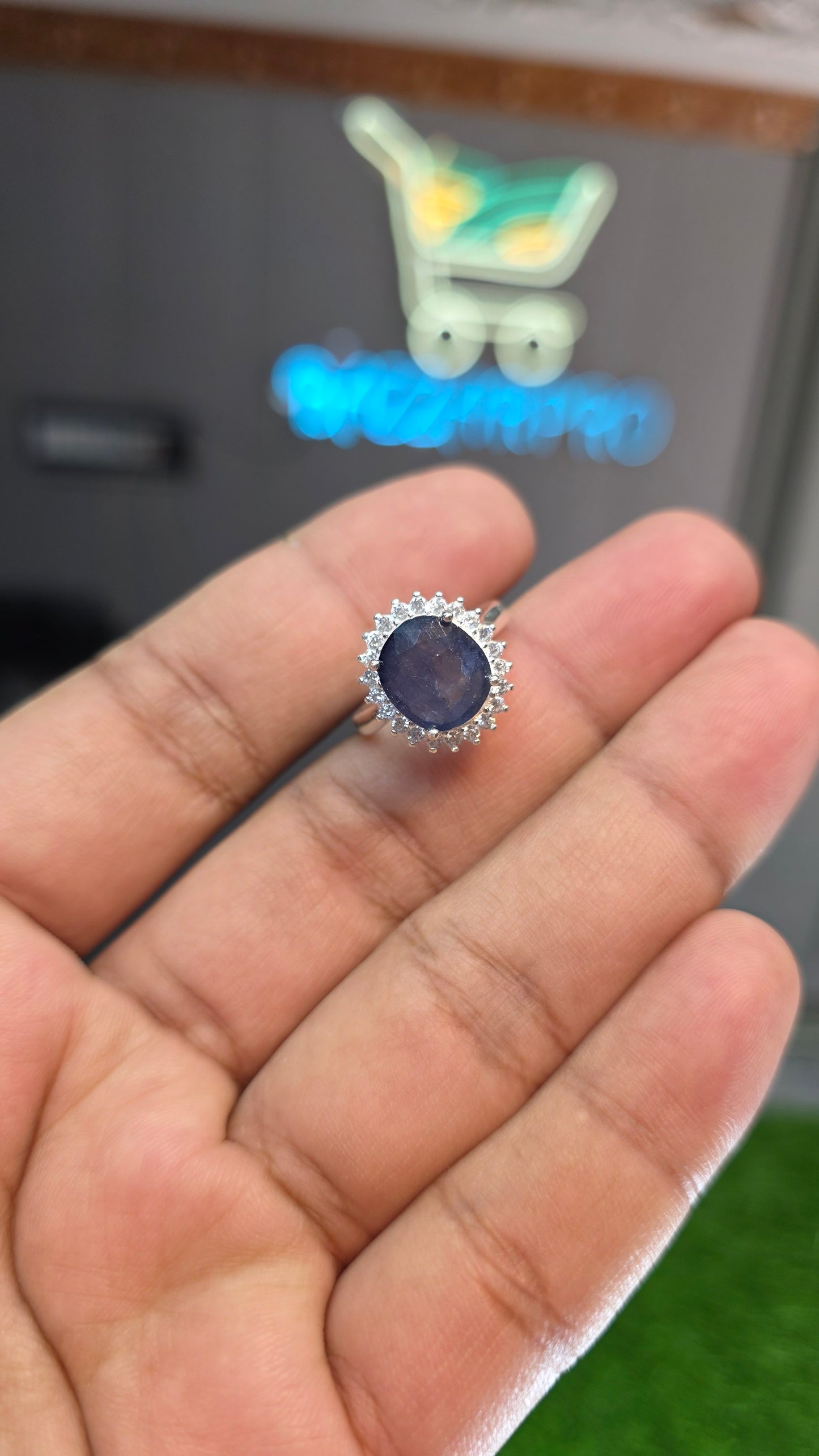 Premium Quality Neelam Ring (Ladies)