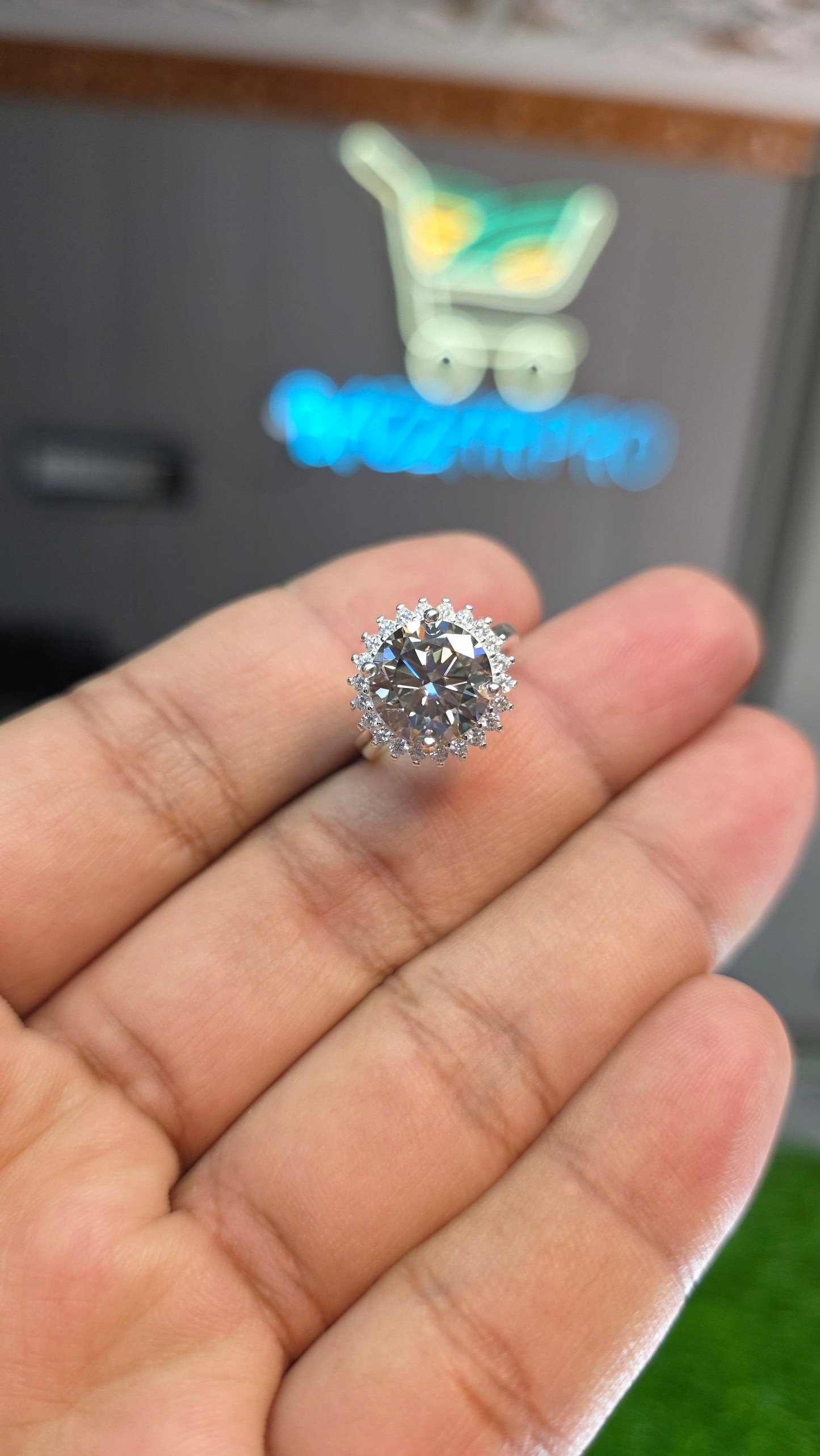 Premium Quality White Moissanite Ring (Ladies)