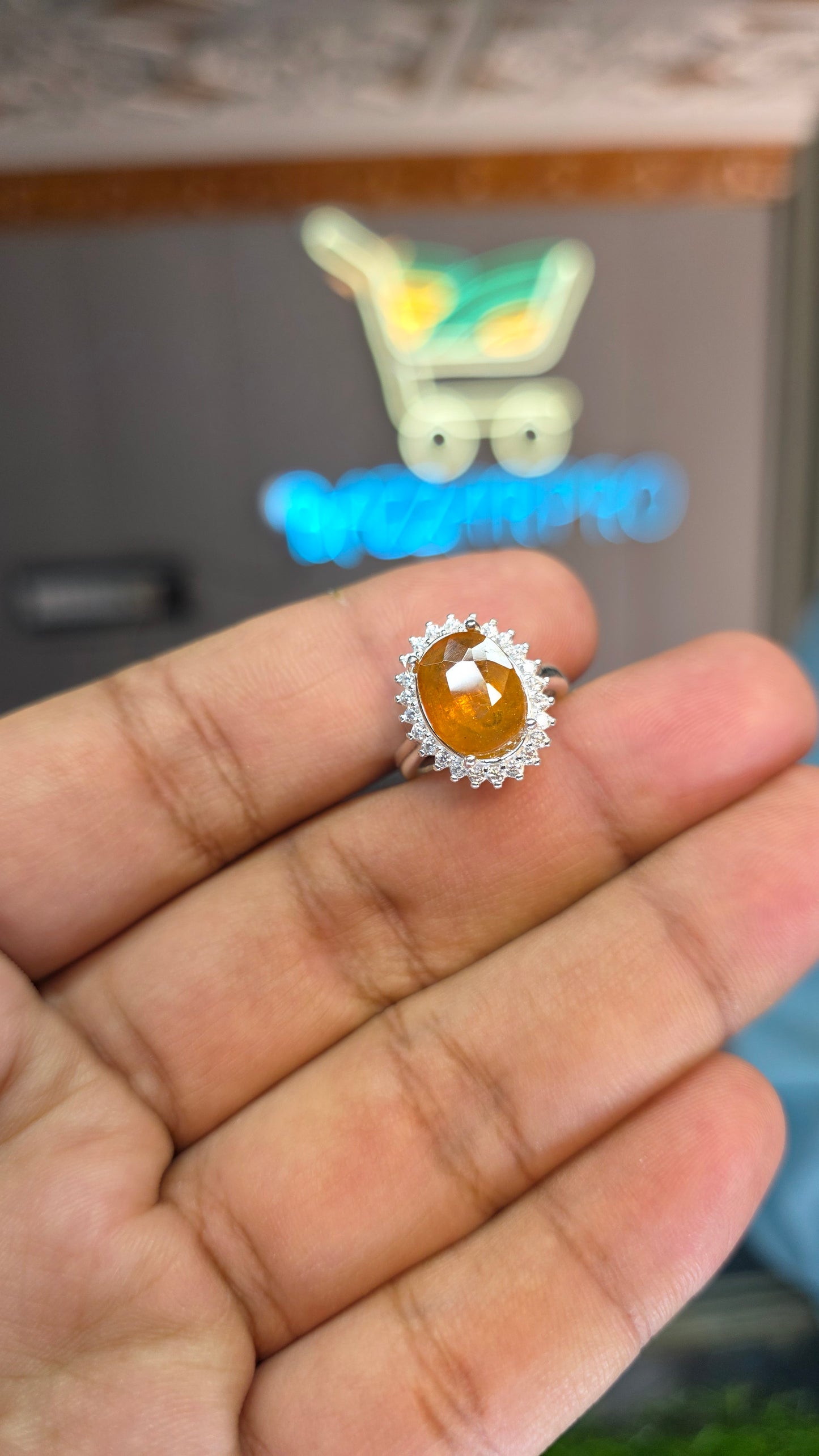 Premium Quality Pukhraj Ring (Ladies)