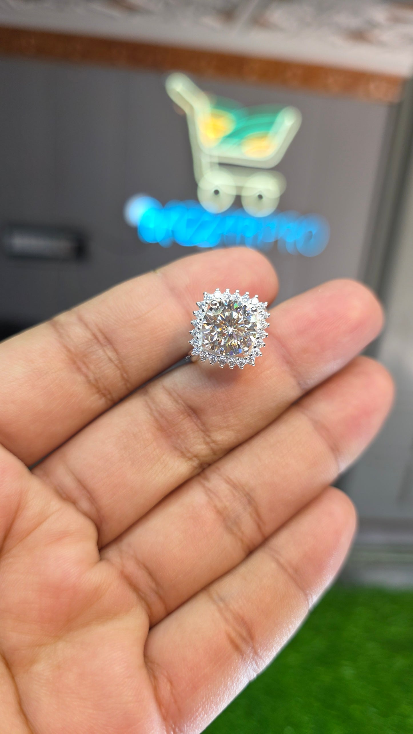 Premium Quality White Moissanite Ring (Ladies)
