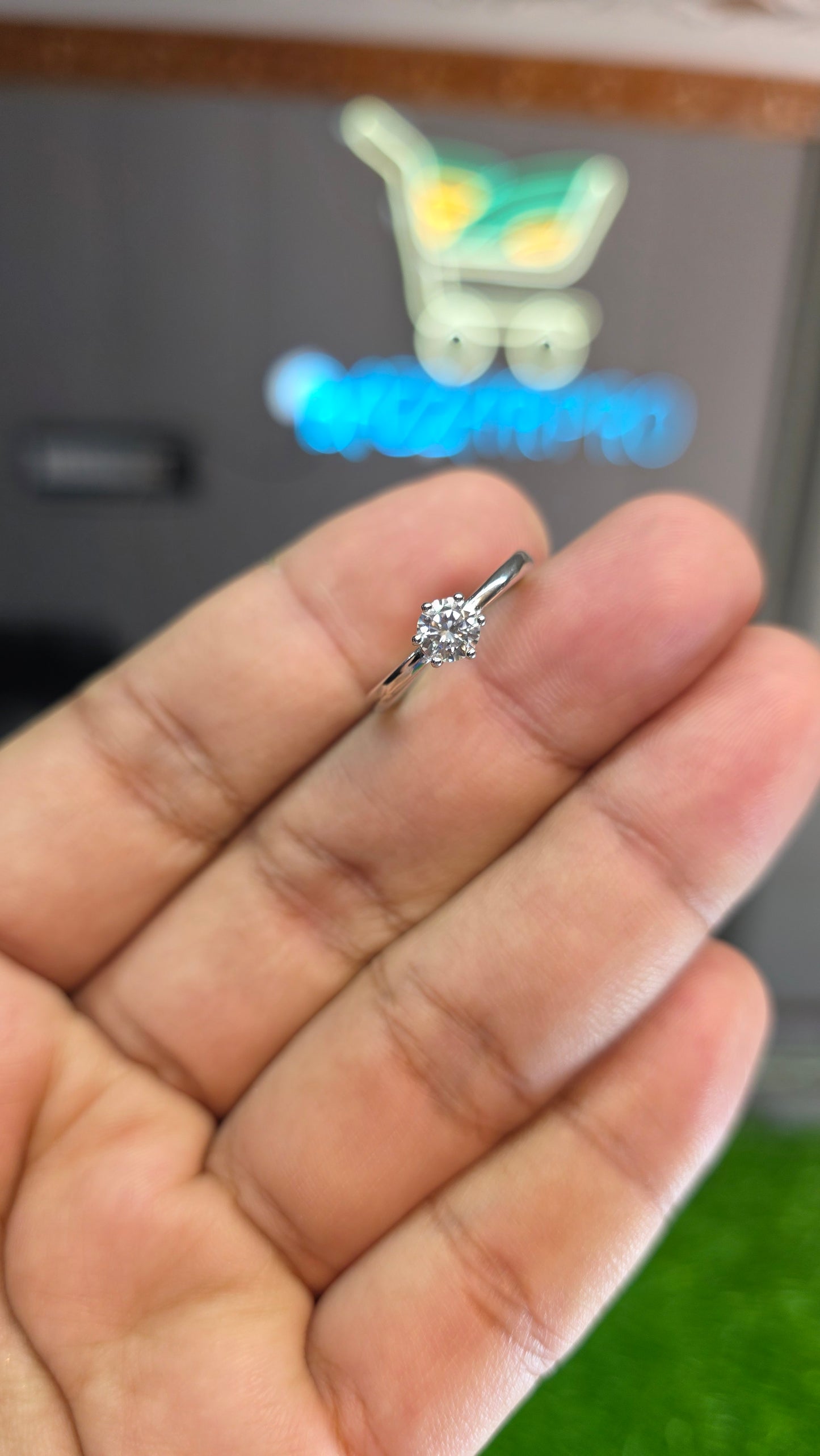 Premium Quality White Moissanite Ring (Ladies)