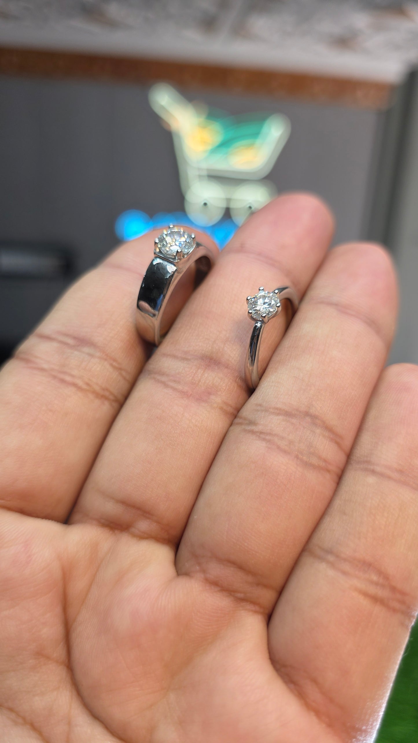 Premium Quality Couple White Moissanite Ring (Couple)