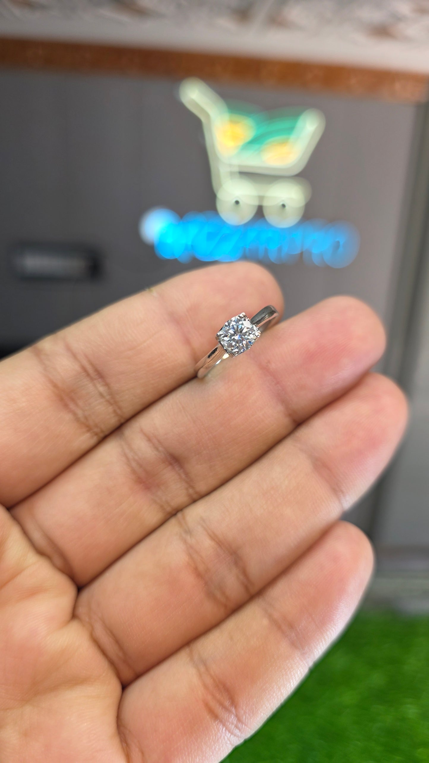 Premium Quality White Moissanite Ring (Ladies)