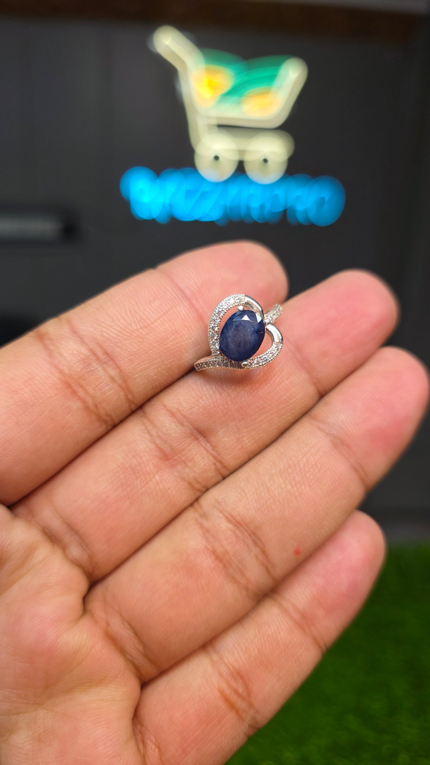 Premium Quality Neelam Ring (Ladies)