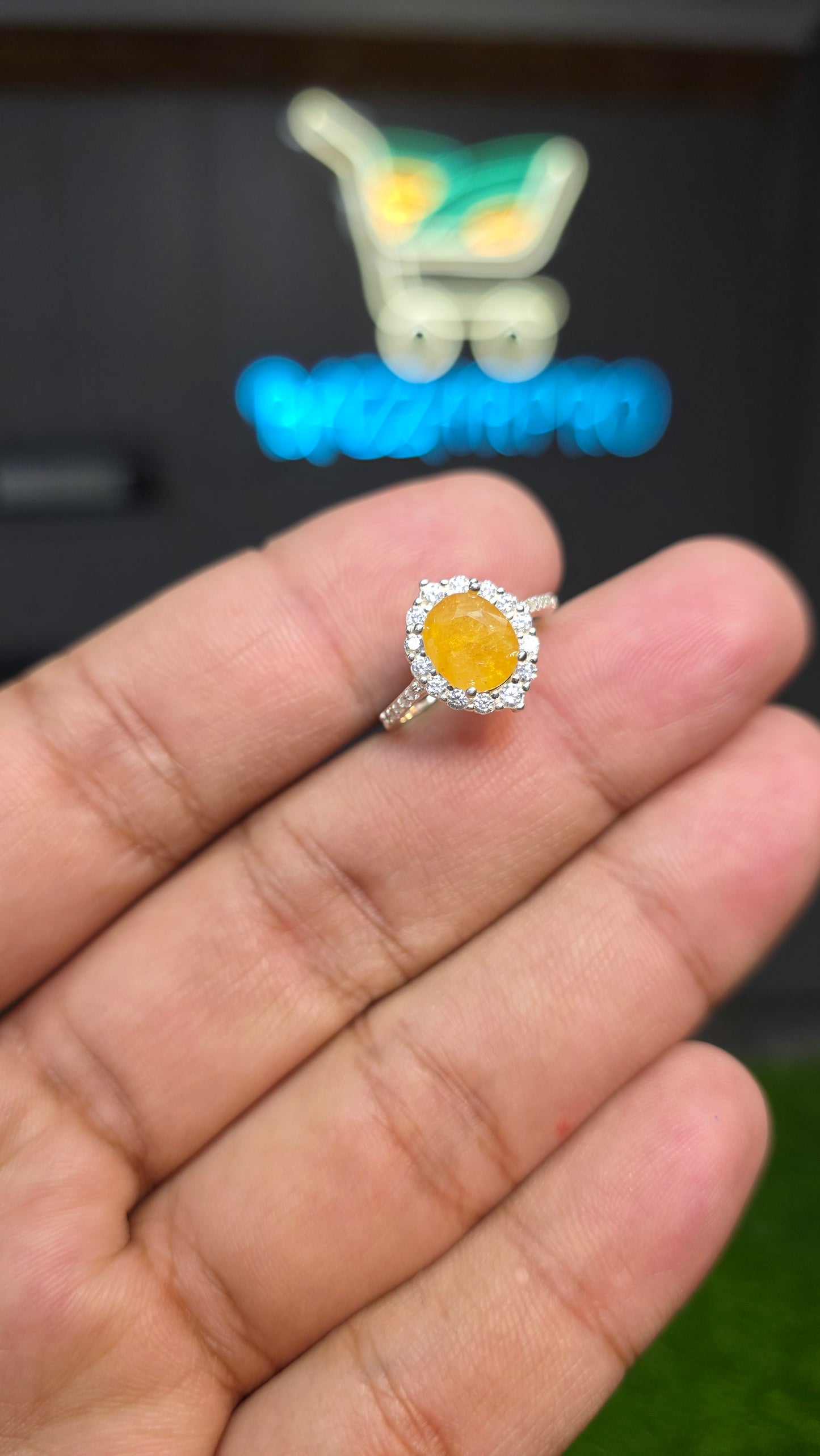 Premium Quality Pukhraj Ring (Ladies)