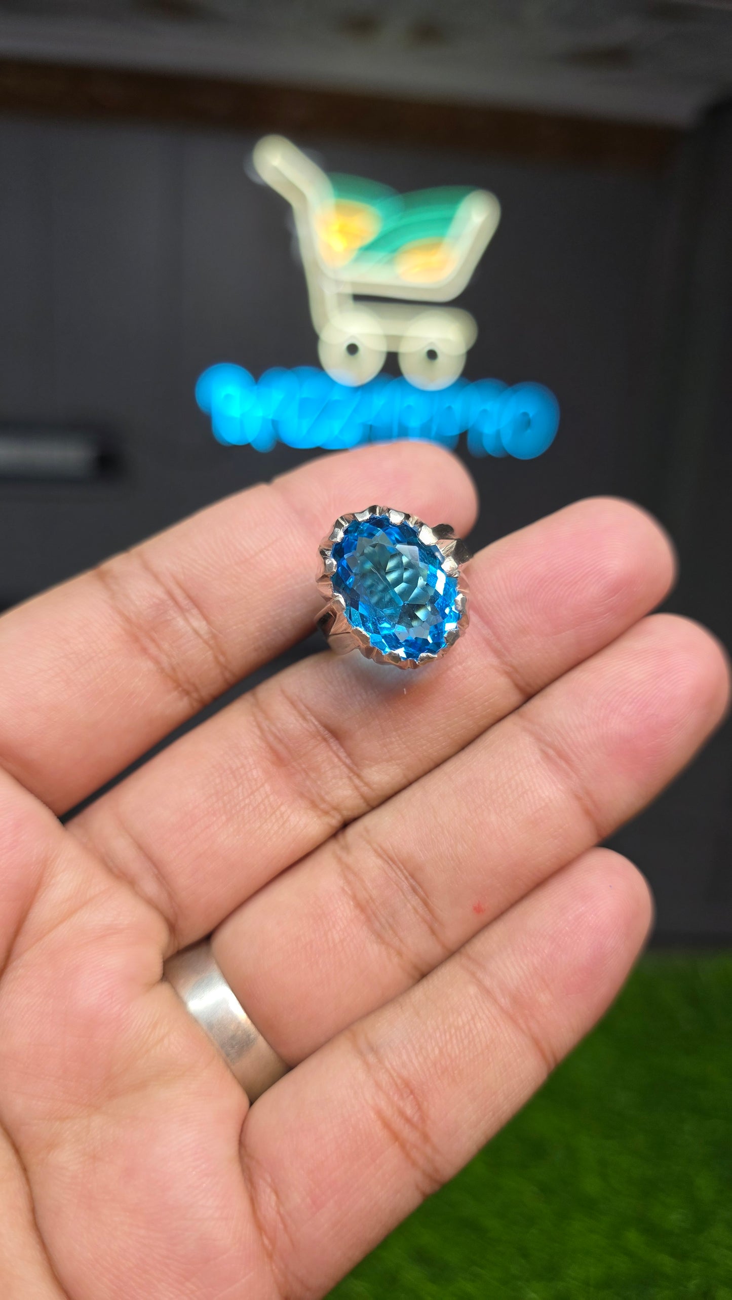 Premium Quality Blue Topaz Ring