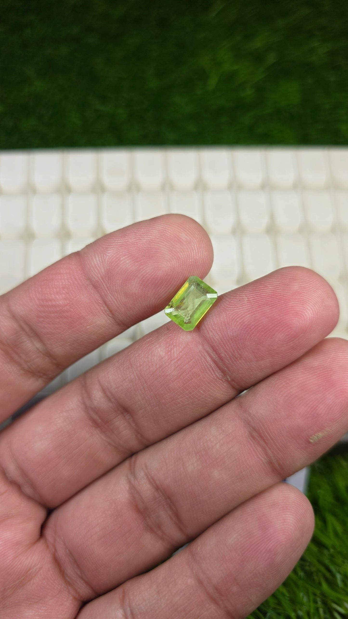 Natural Peridot Stone With Lab Certificate