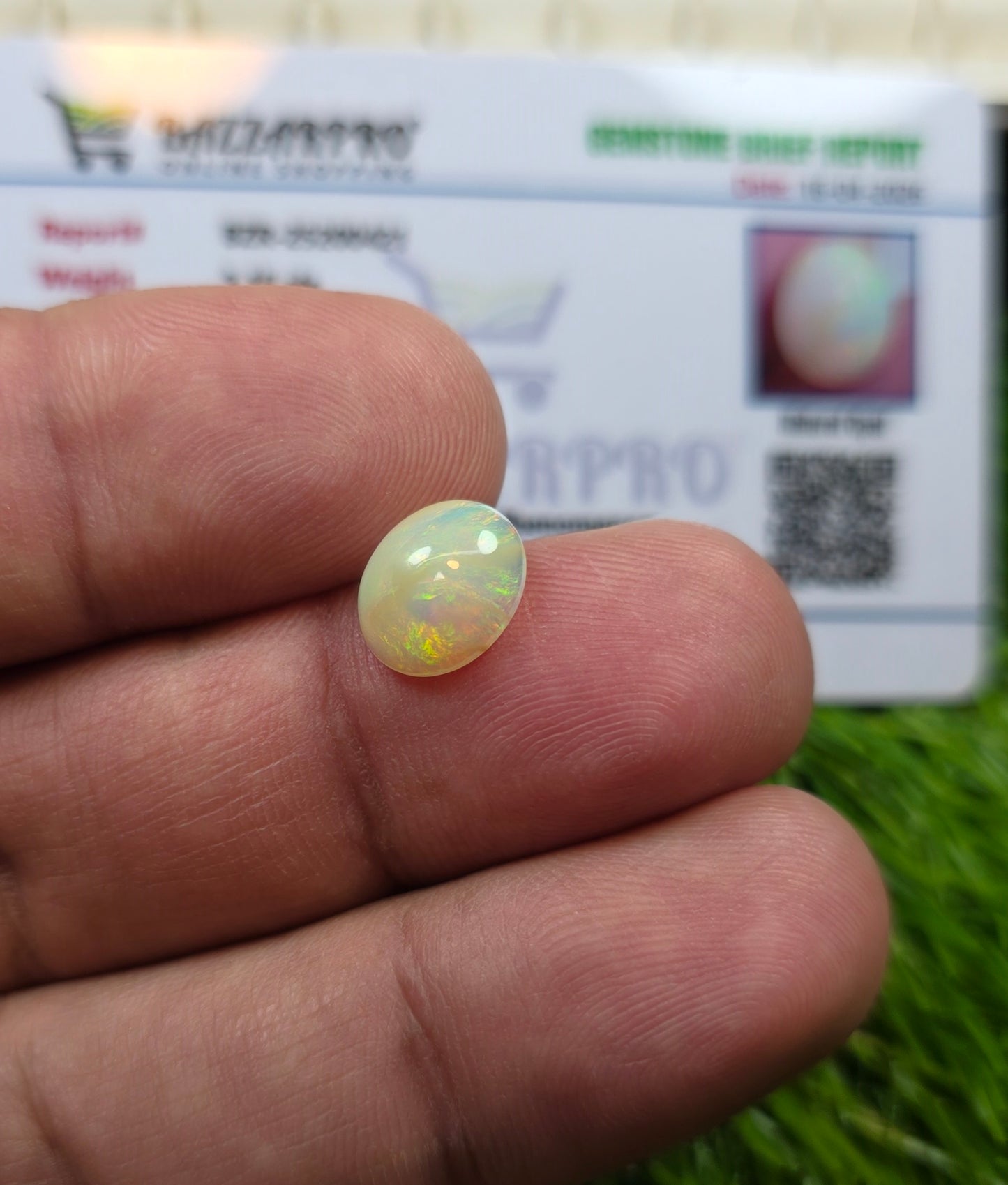 Natural Full Fire Opal Stone With Lab Certificate