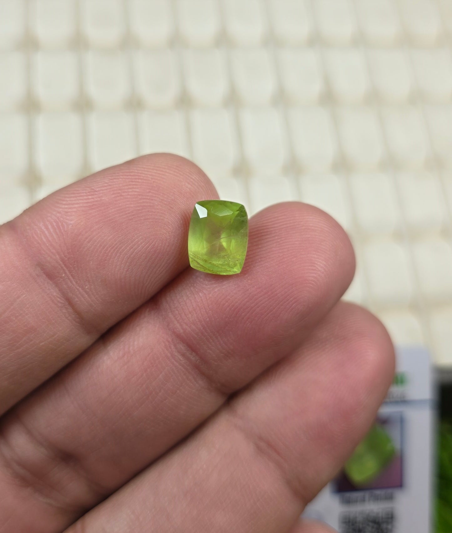 Natural Peridot Stone With Lab Certificate