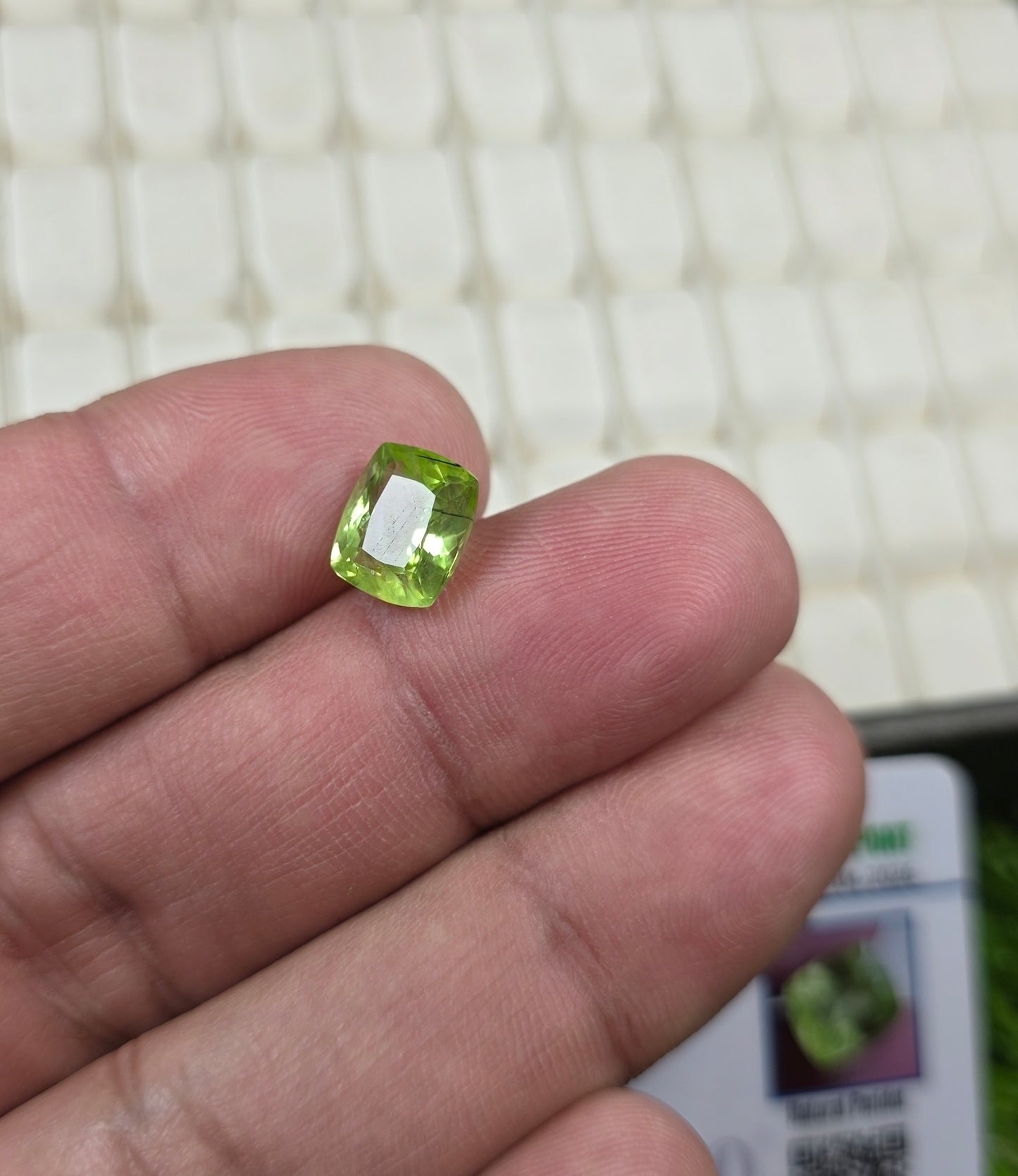 Natural Peridot Stone With Lab Certificate