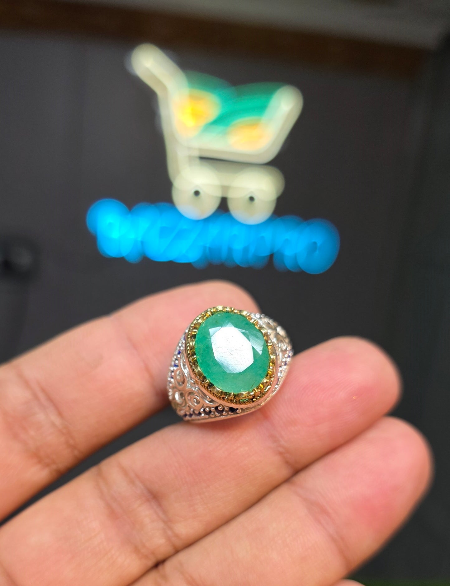 Premium Quality Vintage Style Emerald Ring