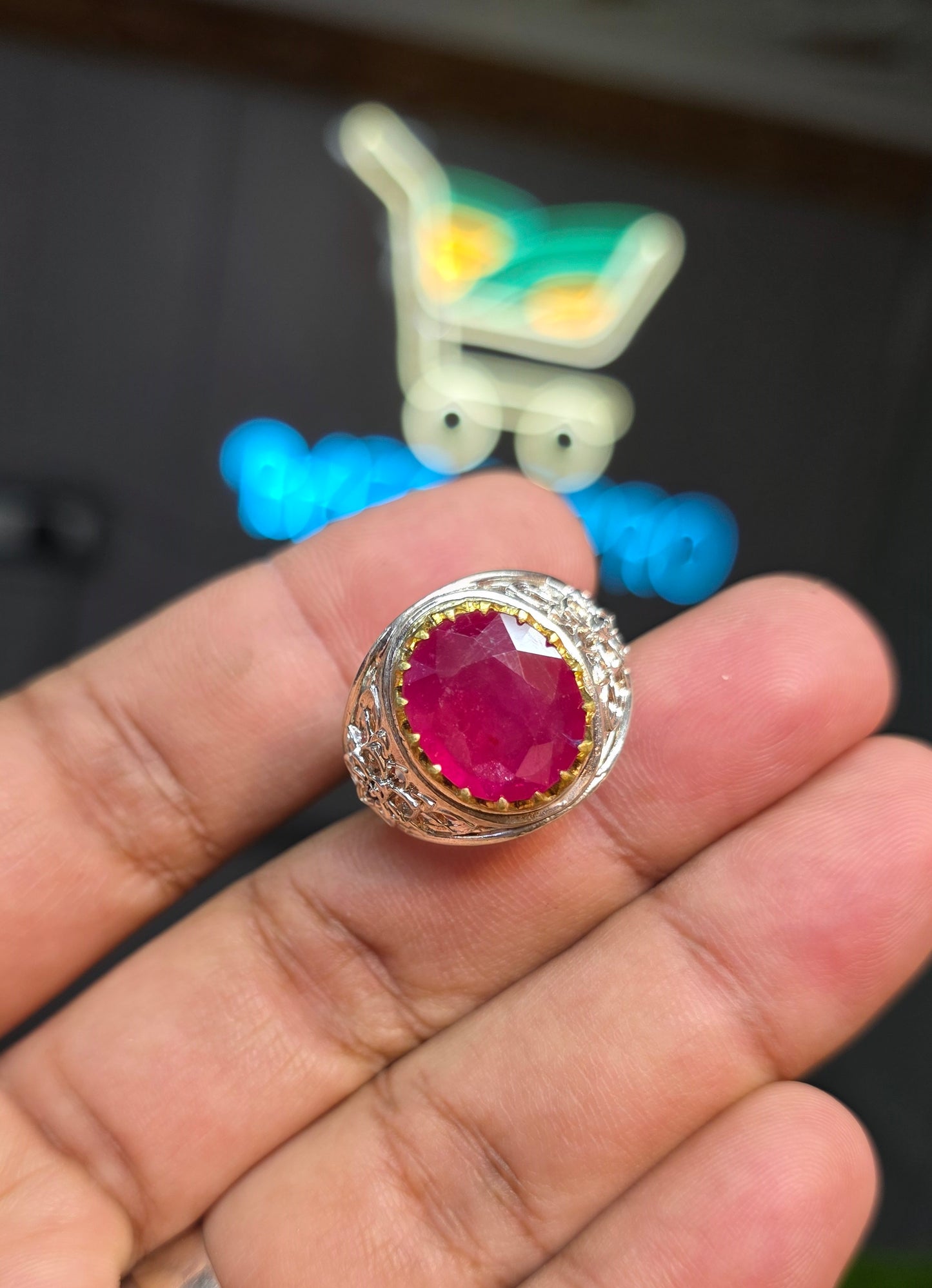 Premium Quality Vintage Style Ruby Ring
