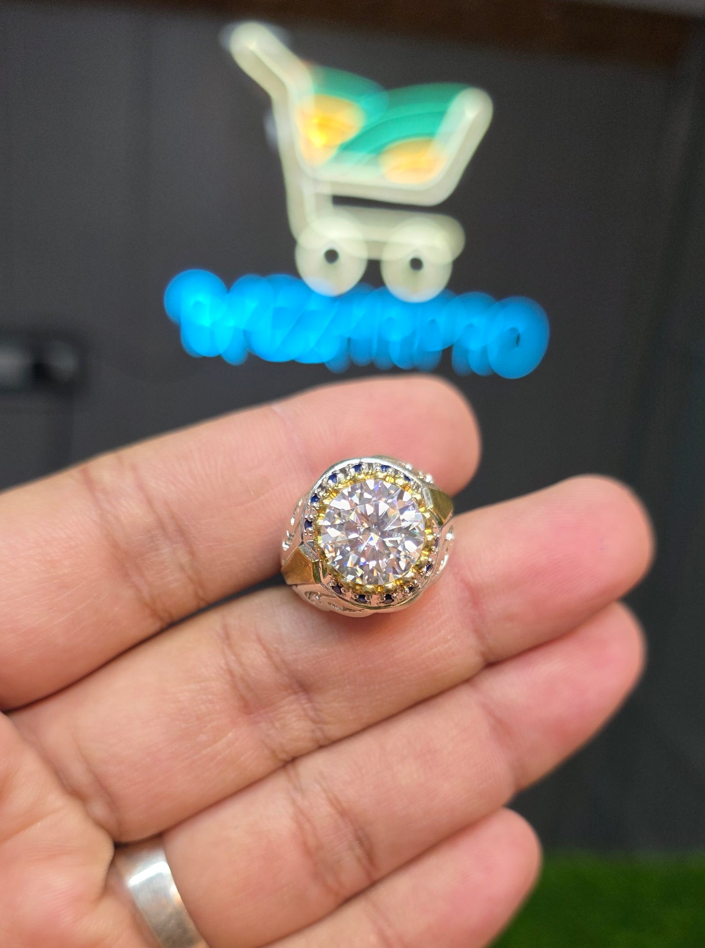 Premium Quality Vintage Style White Moissanite Ring