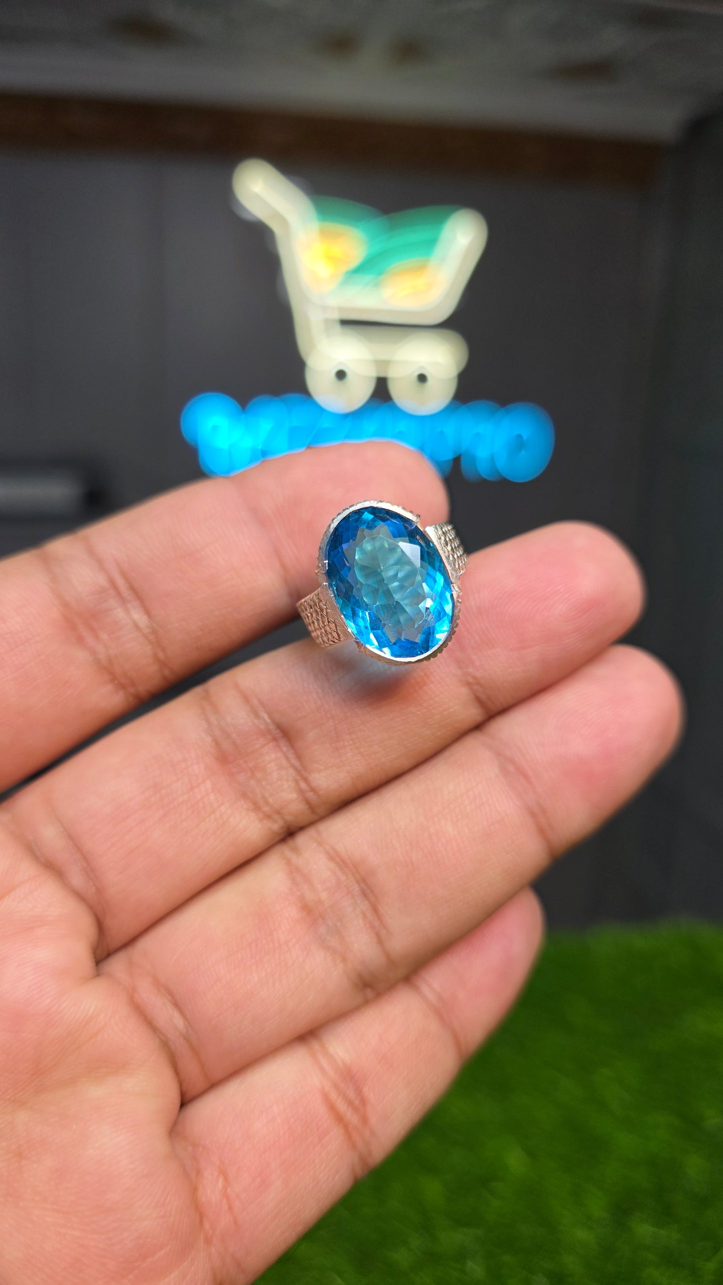 Premium Quality Blue Topaz Ring