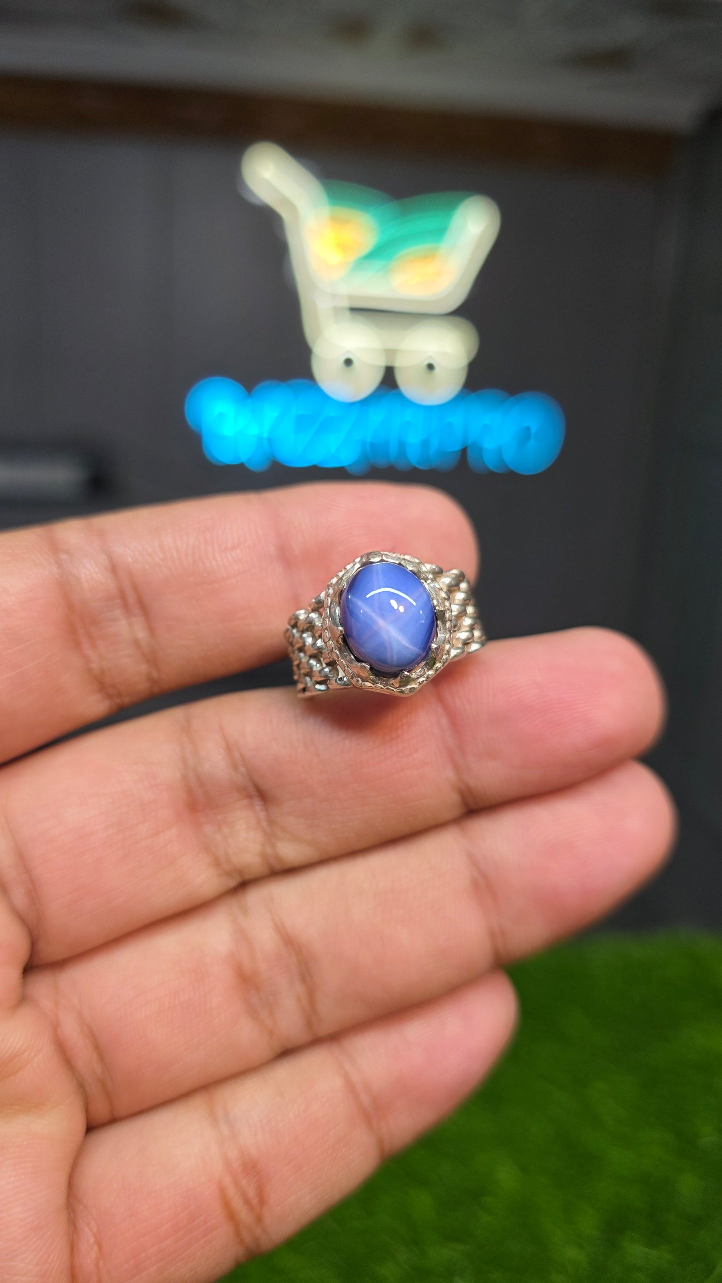 Premium Quality Neelam Star Ring
