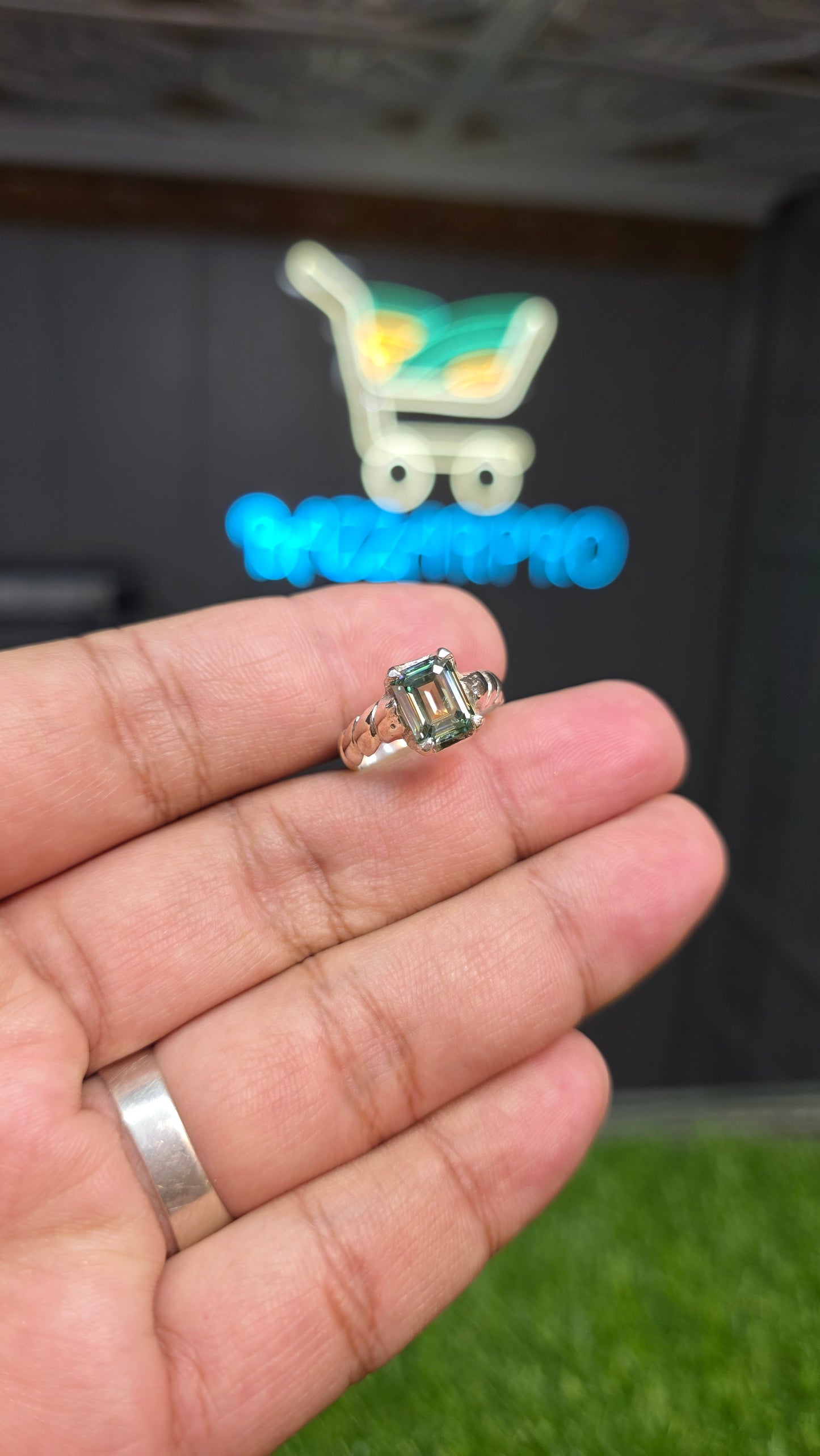Premium Quality Emerald Cut Moissanite Ring