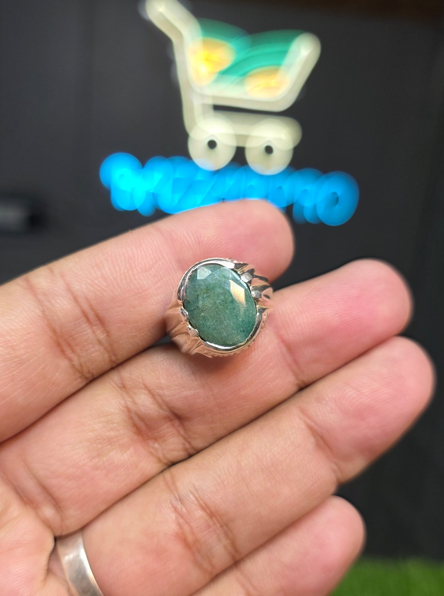 Premium Quality Zambia Zamurd Ring