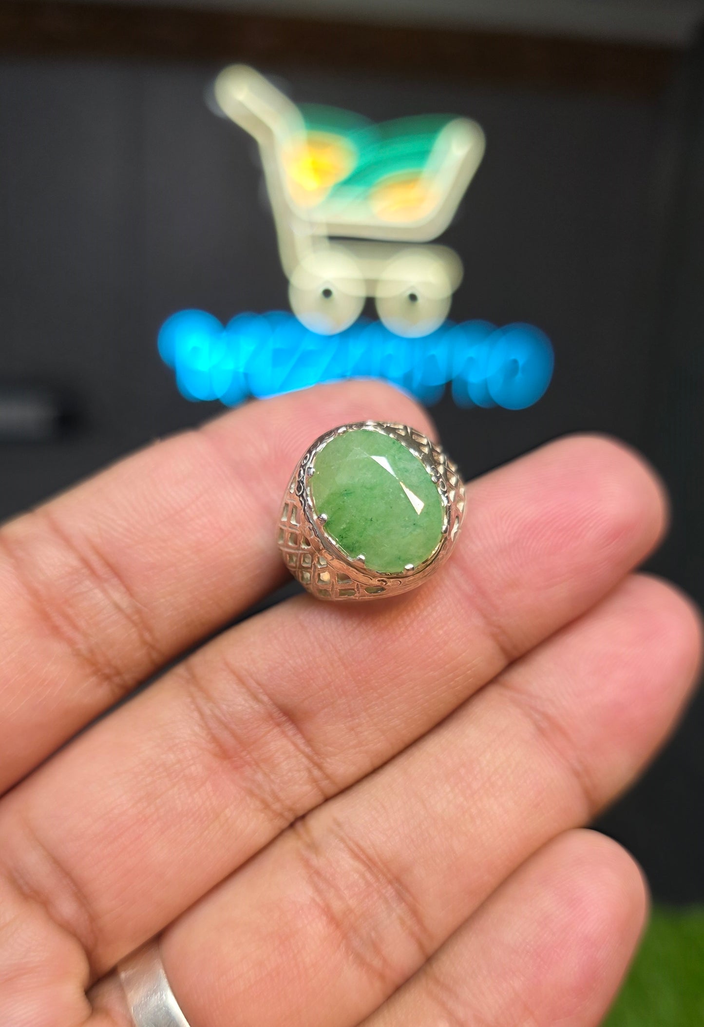 Premium Quality Zambia Zamurd Ring