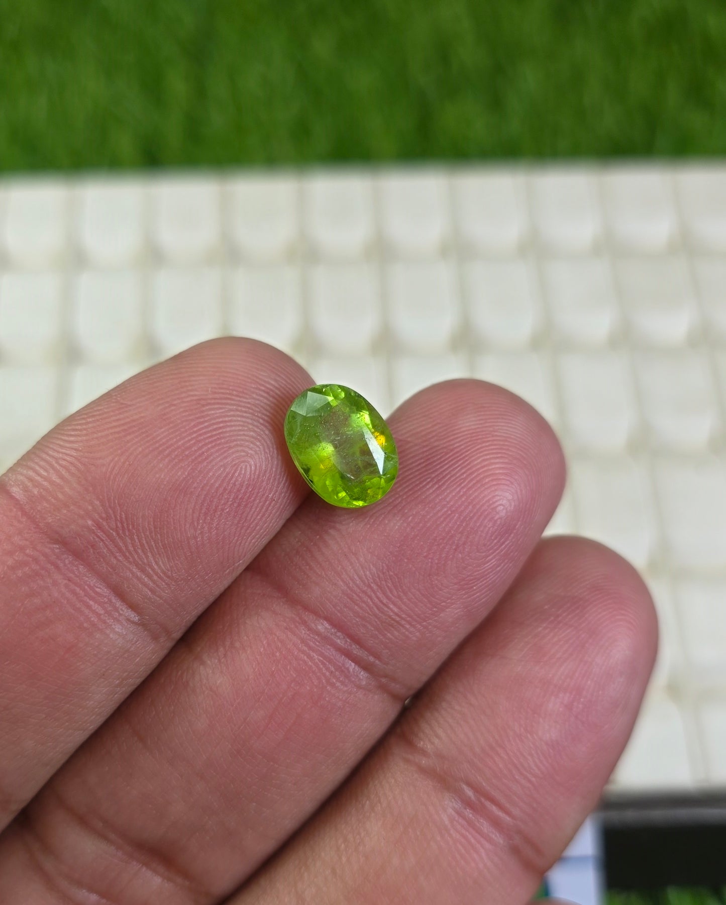 Natural Peridot Stone With Lab Certificate