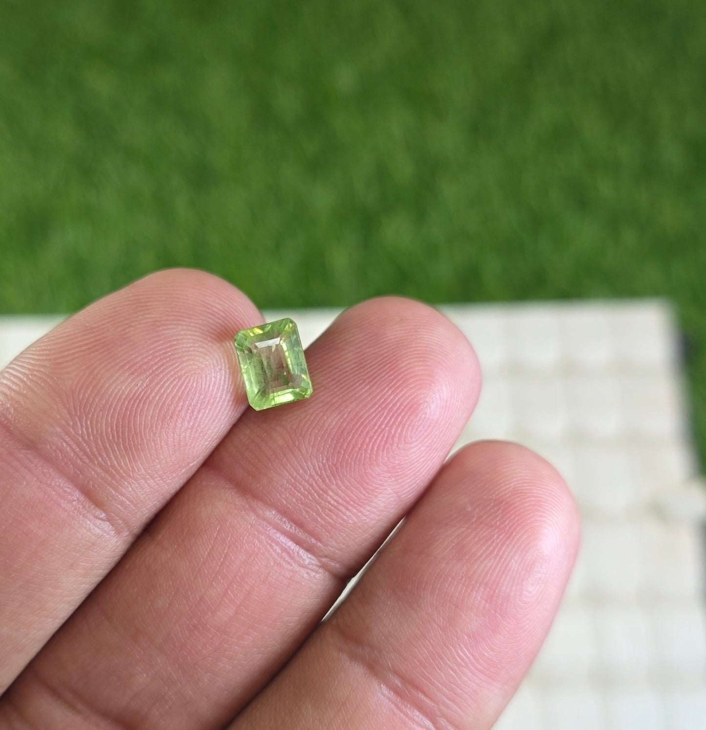 Natural Peridot Stone With Lab Certificate