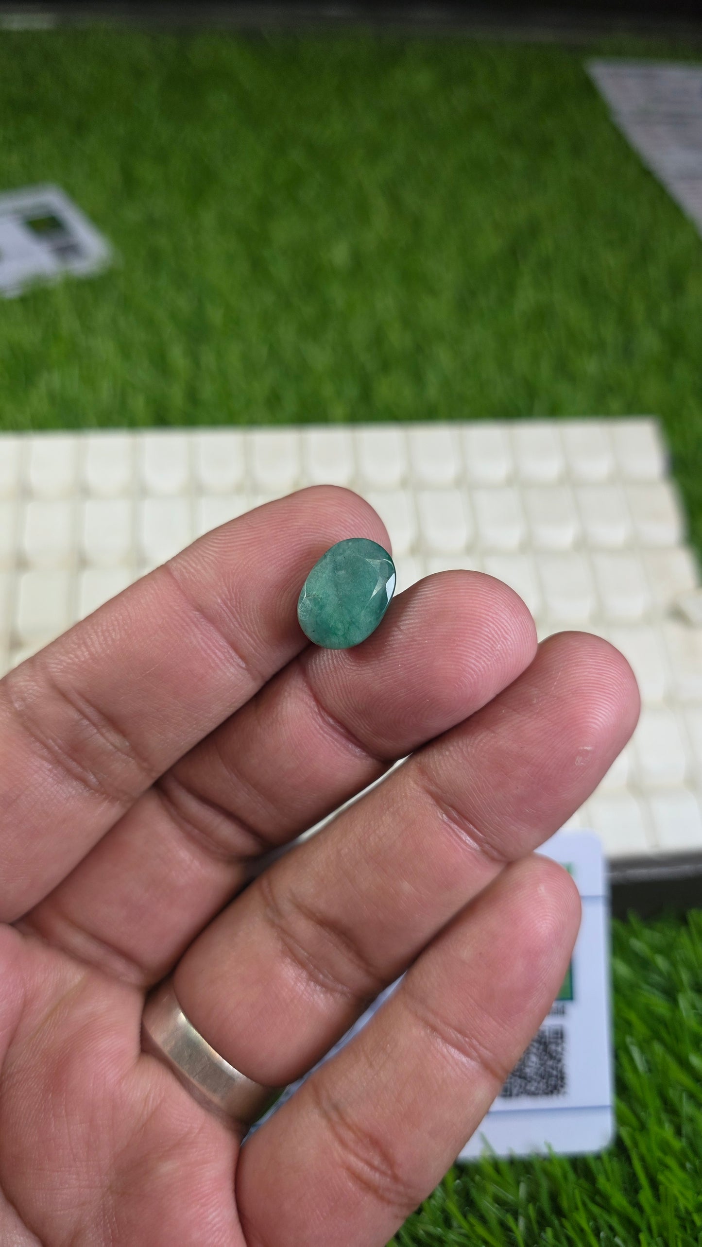 Natural Zambia Zamurd Stone With Lab Certificate