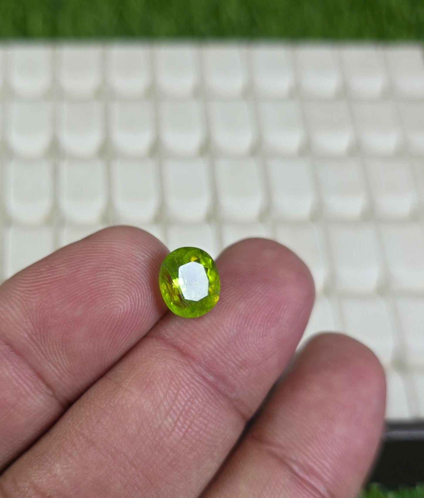 Natural Peridot Stone With Lab Certificate