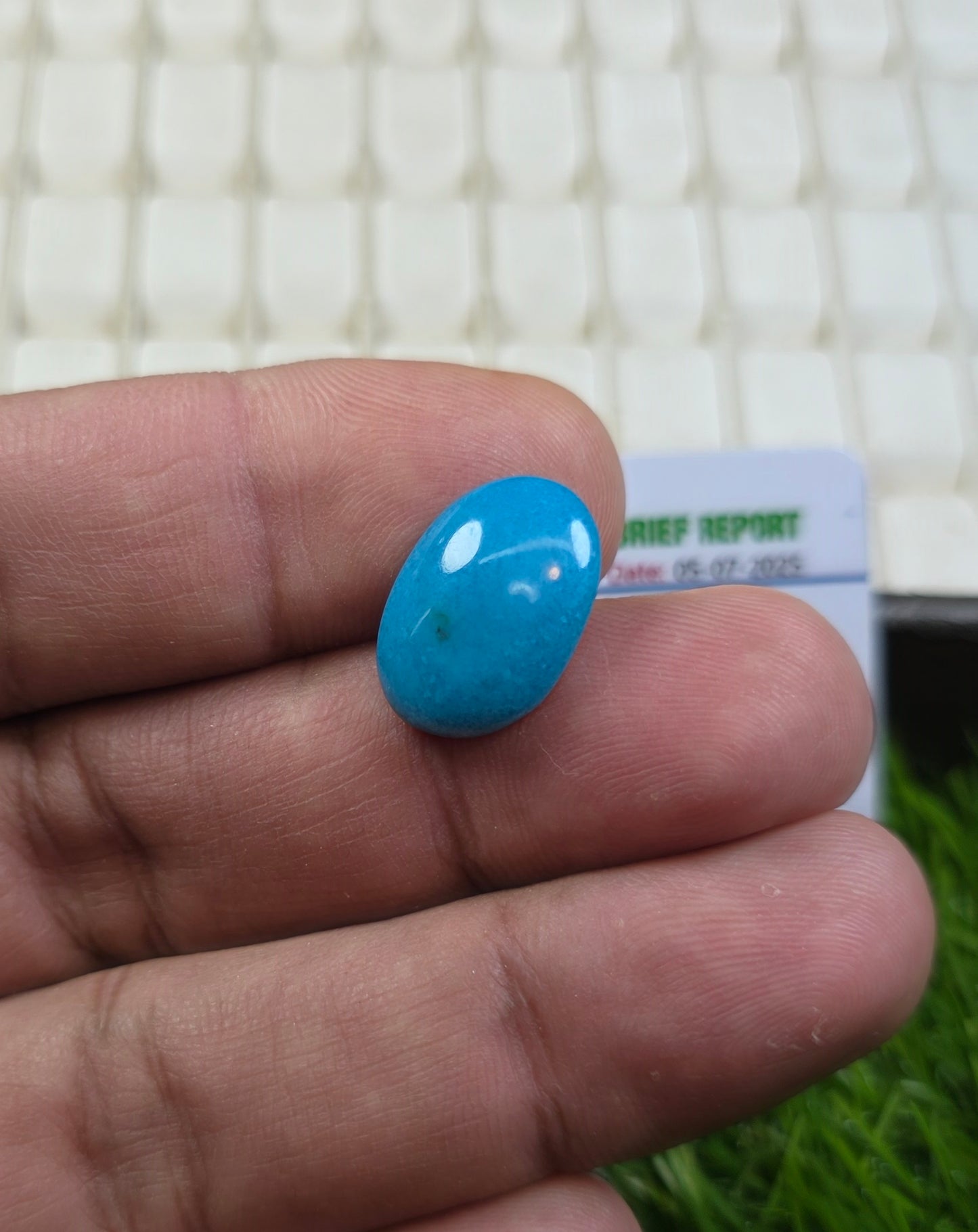 Natural Feroza Stone With Lab Certificate