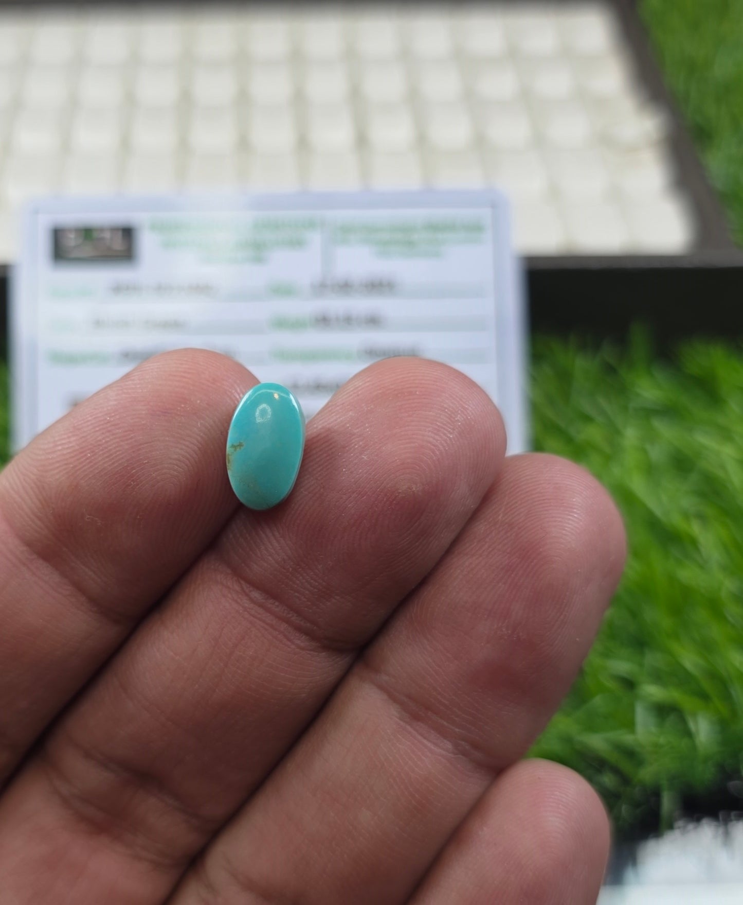 Natural Feroza Stone With Lab Certificate