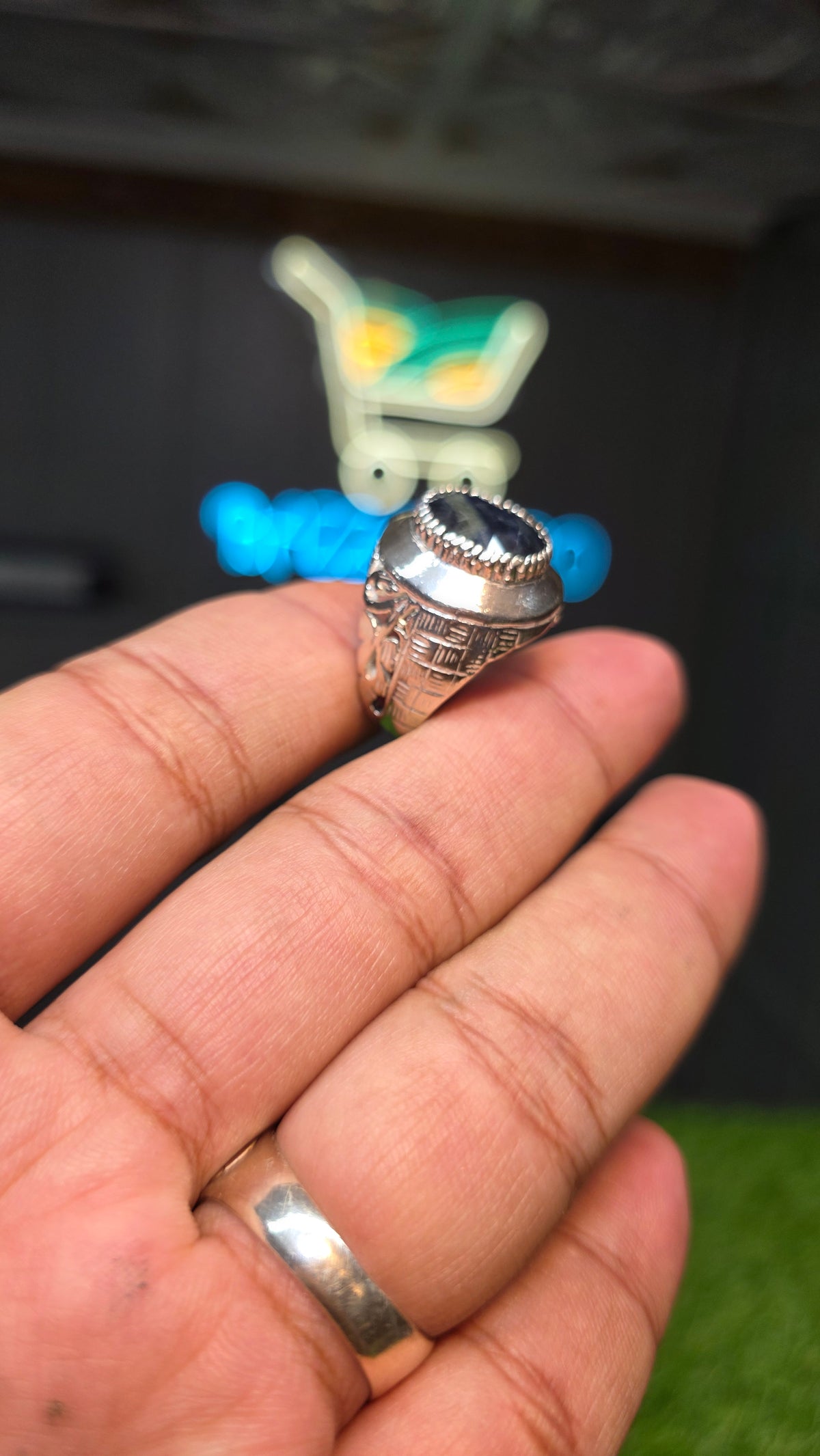 Premium Quality Kasmiri Neelam Ring