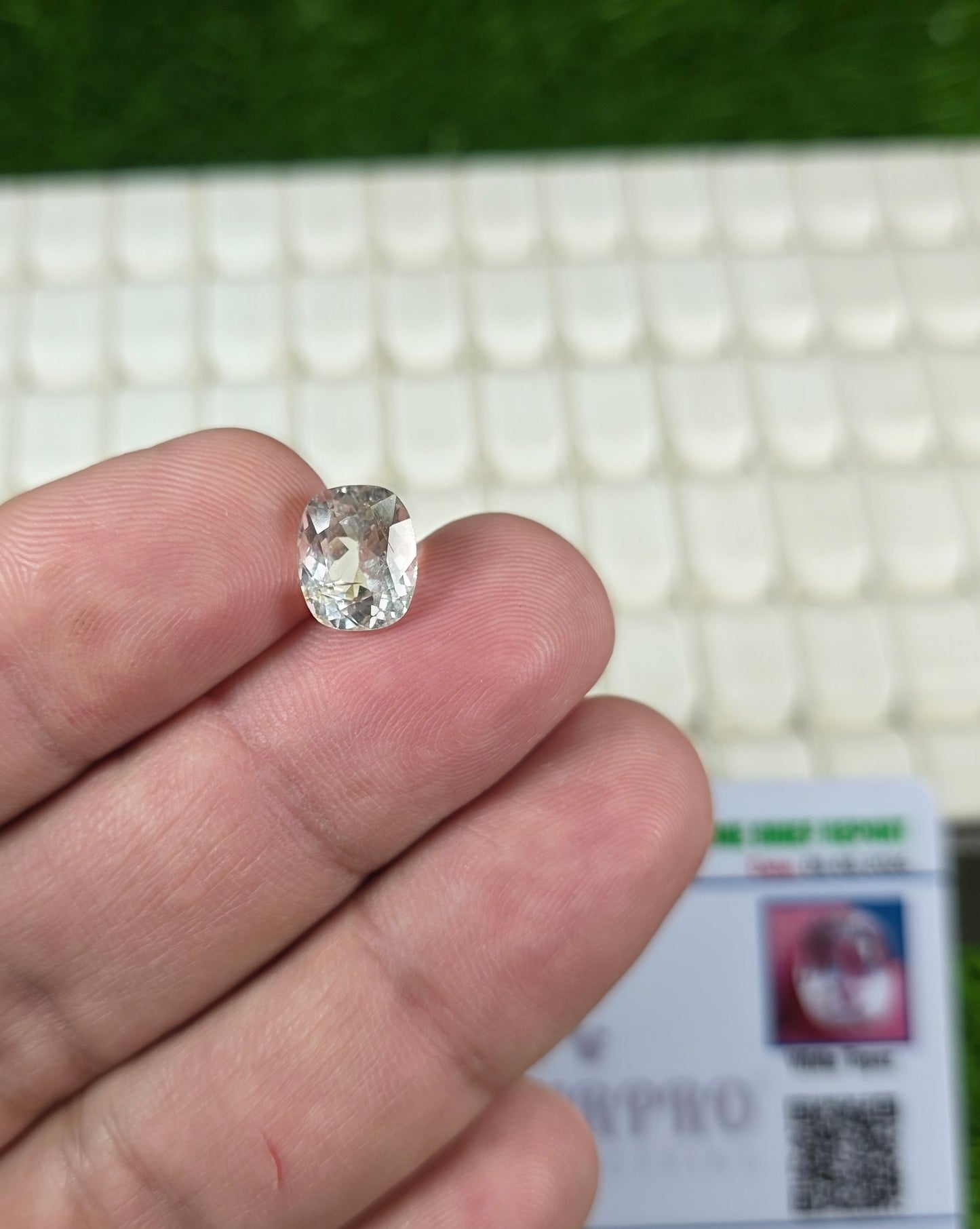 Premium Quality White Pukhraj Stone With Lab Certificate