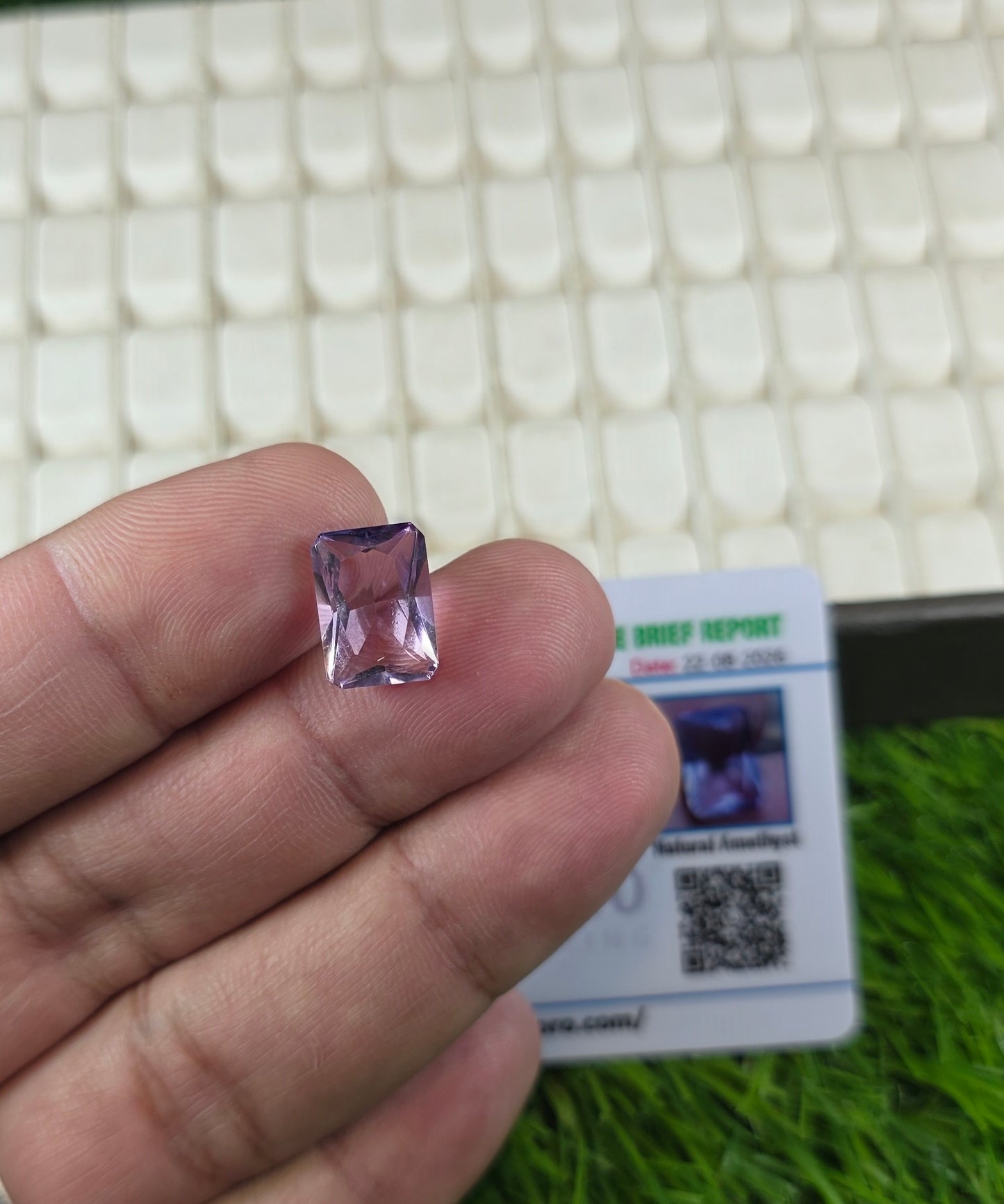 Natural Amethyst Stone With Lab Certificate