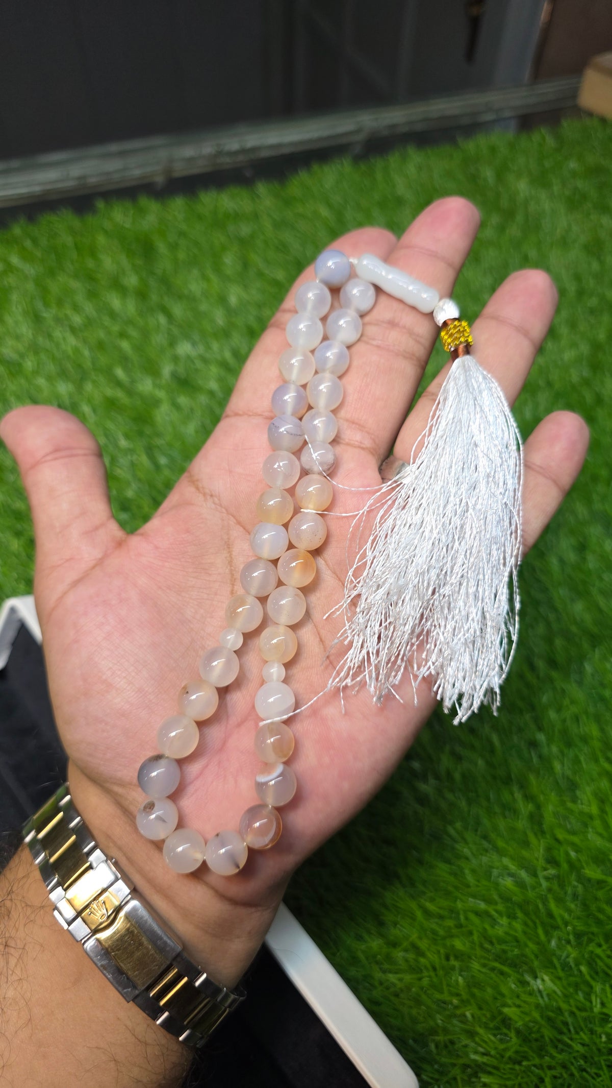 Natural Aqeeq Tasbeeh 33 Beads