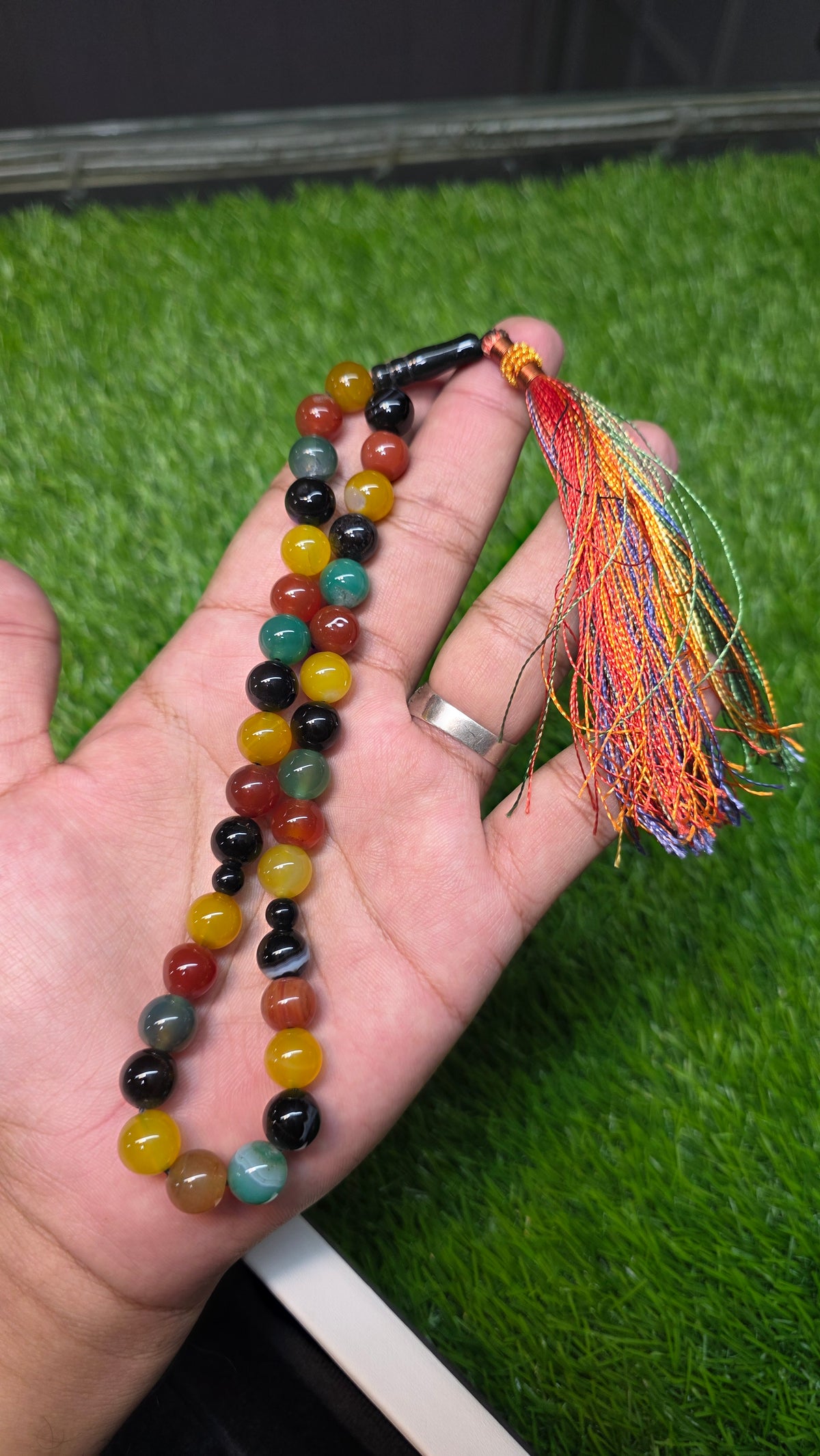 Natural Aqeeq Tasbeeh 33 Beads