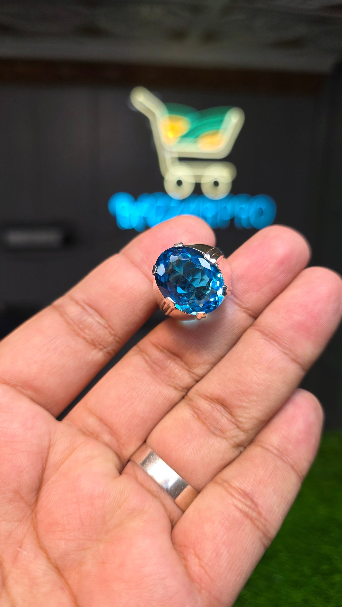 Premium Quality Blue Topaz Ring