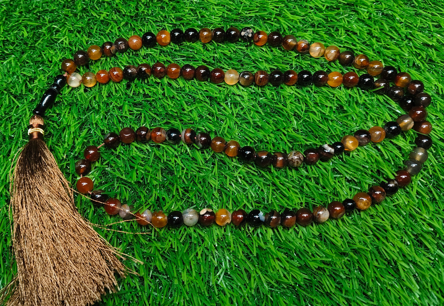 Agate (Aqeeqs) tasbeeh/tasbih - original stone tasbeeh 8mm 100 beads