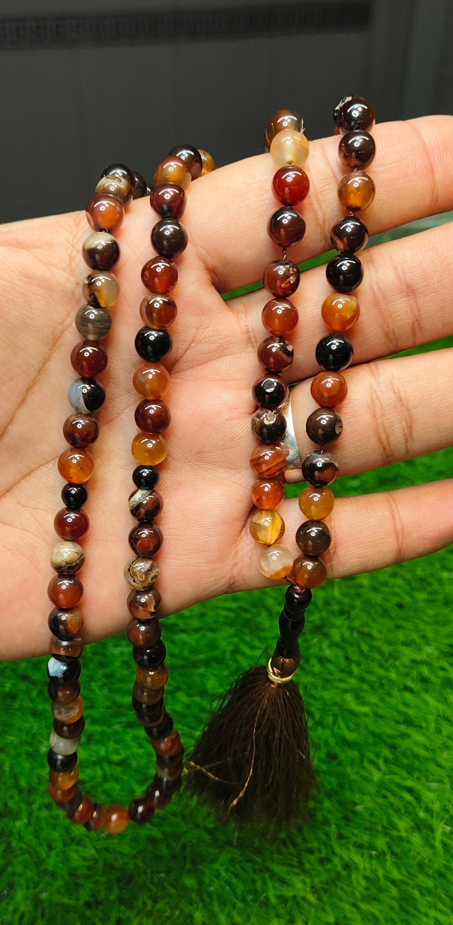 Agate (Aqeeqs) tasbeeh/tasbih - original stone tasbeeh 8mm 100 beads