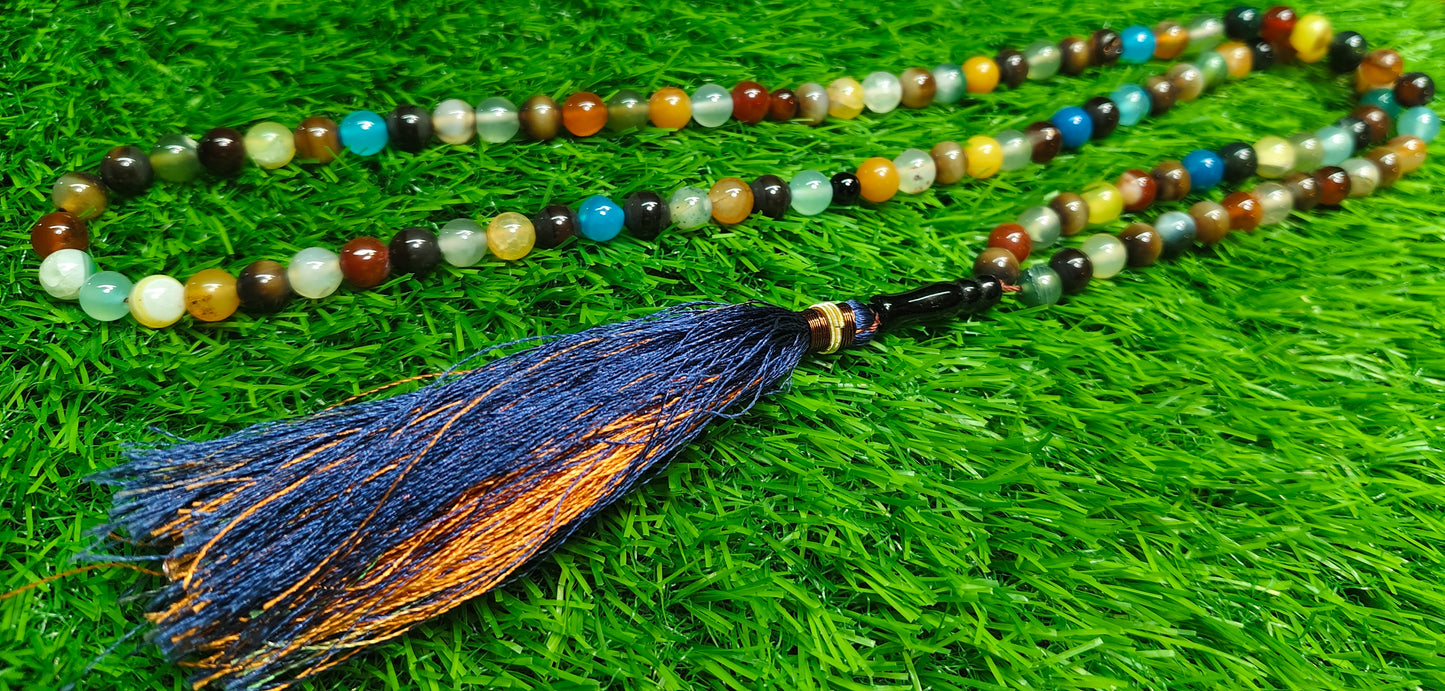 Agate (Aqeeqs) tasbeeh/tasbih - original stone tasbeeh 8mm 100 beads