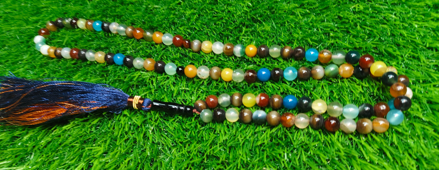Agate (Aqeeqs) tasbeeh/tasbih - original stone tasbeeh 8mm 100 beads