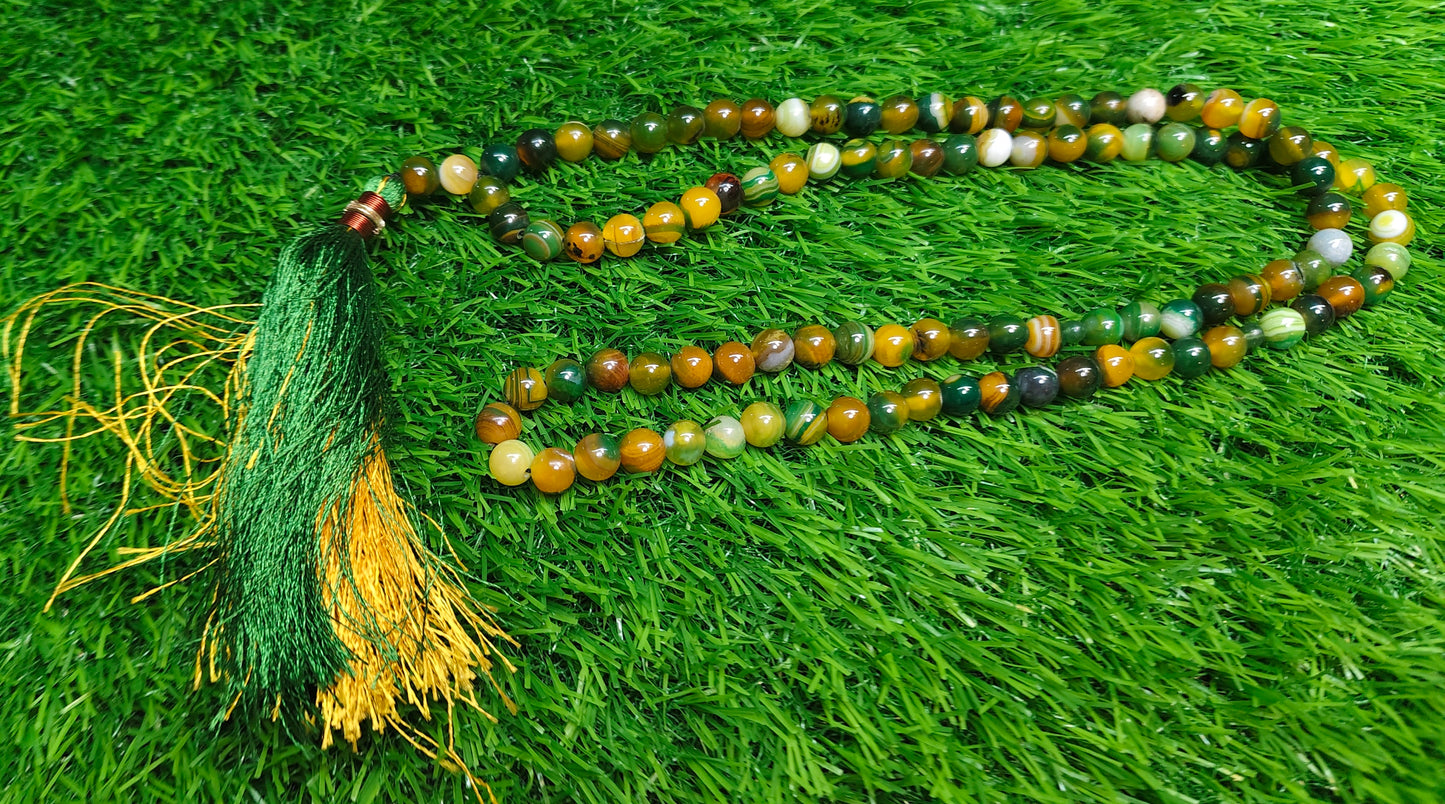 Agate (Aqeeqs) tasbeeh/tasbih - original stone tasbeeh 8mm 100 beads