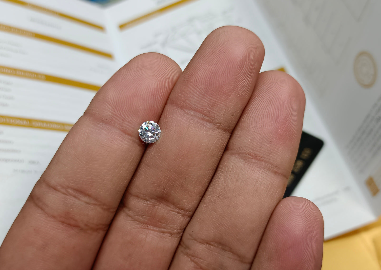 0.50 Cents Moissanite ring ( GRA certified)