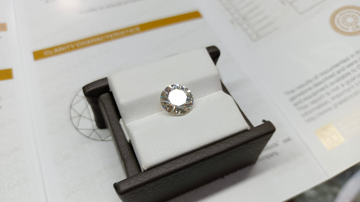 Moissanite 4 Carat D With GRA Certificate