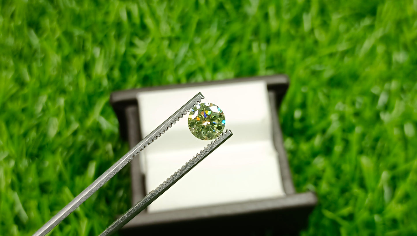 Moissanite Diamond 1 Cts (Sea Green)