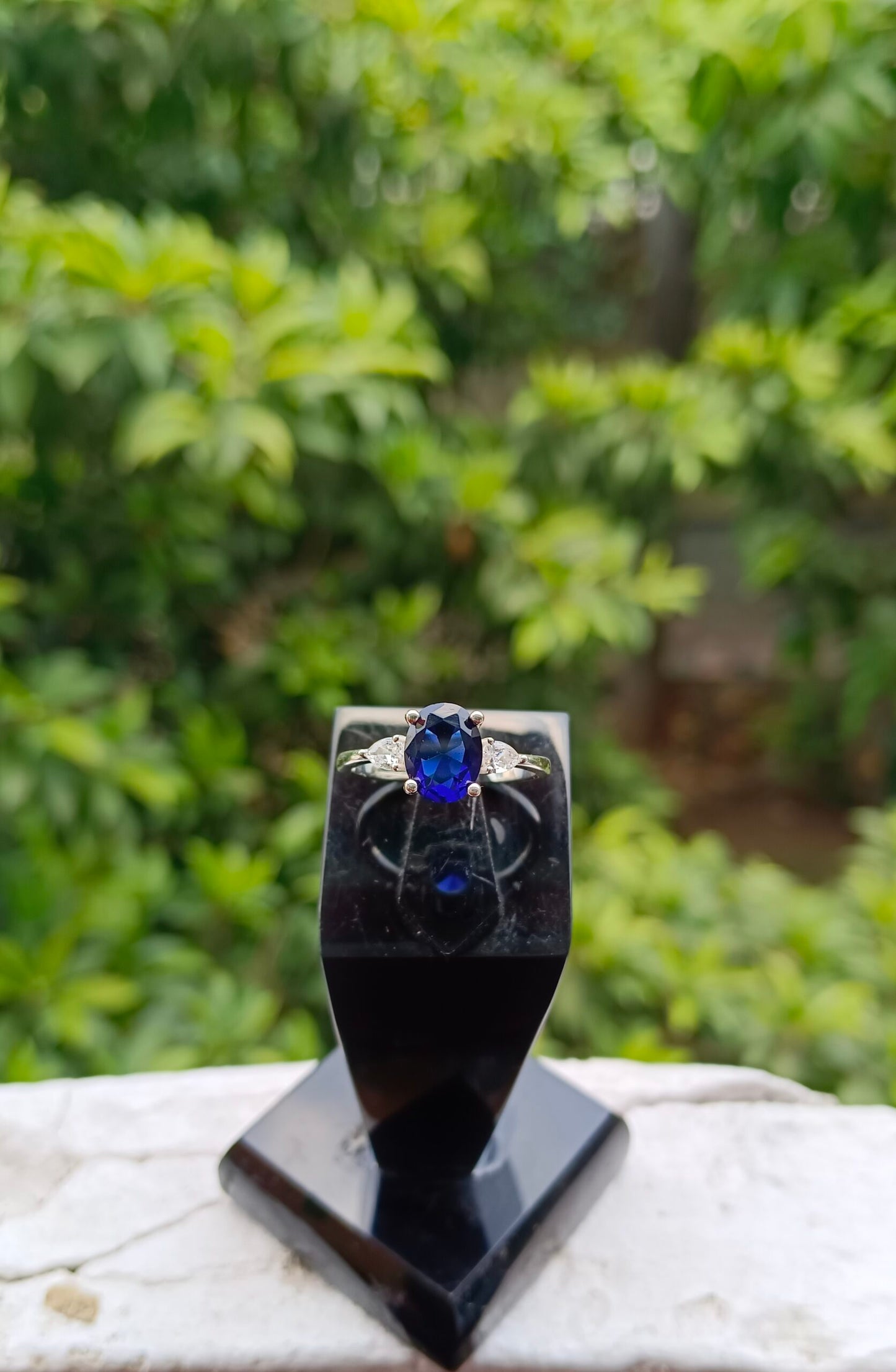 Blue Zircon Ring For Ladies