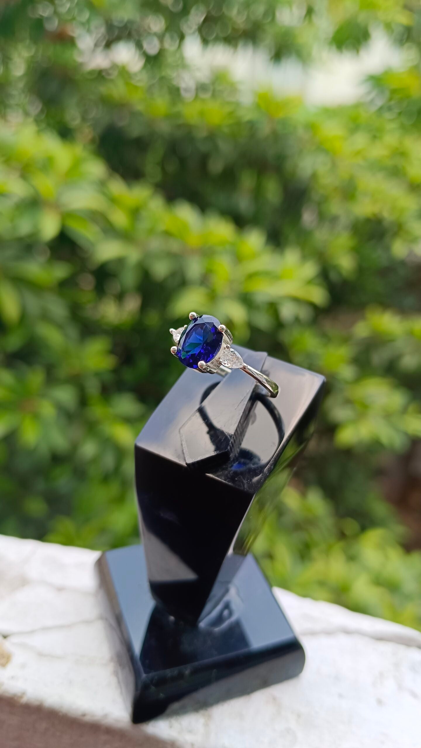 Blue Zircon Ring For Ladies